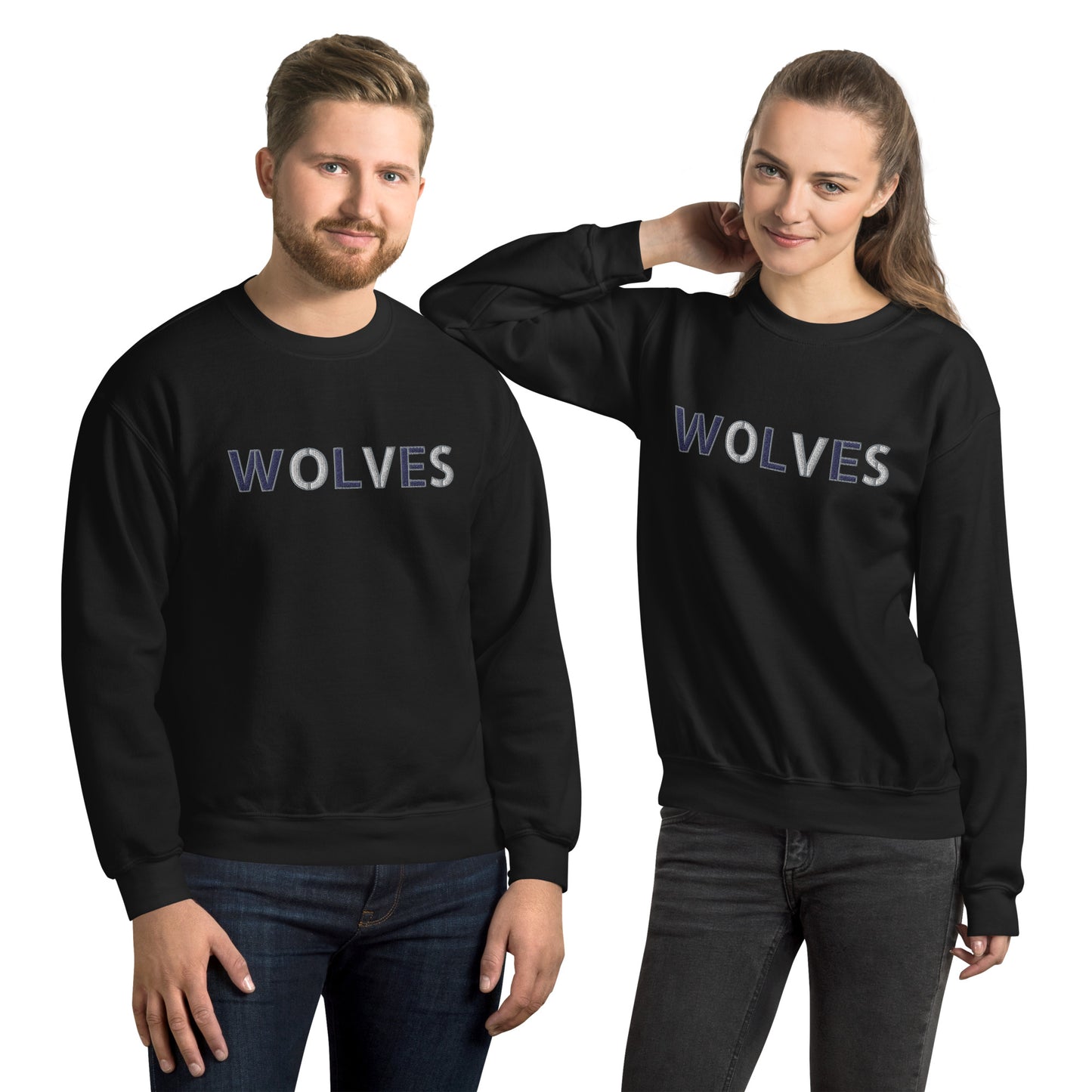 Wolves Embroidered Unisex Sweatshirt