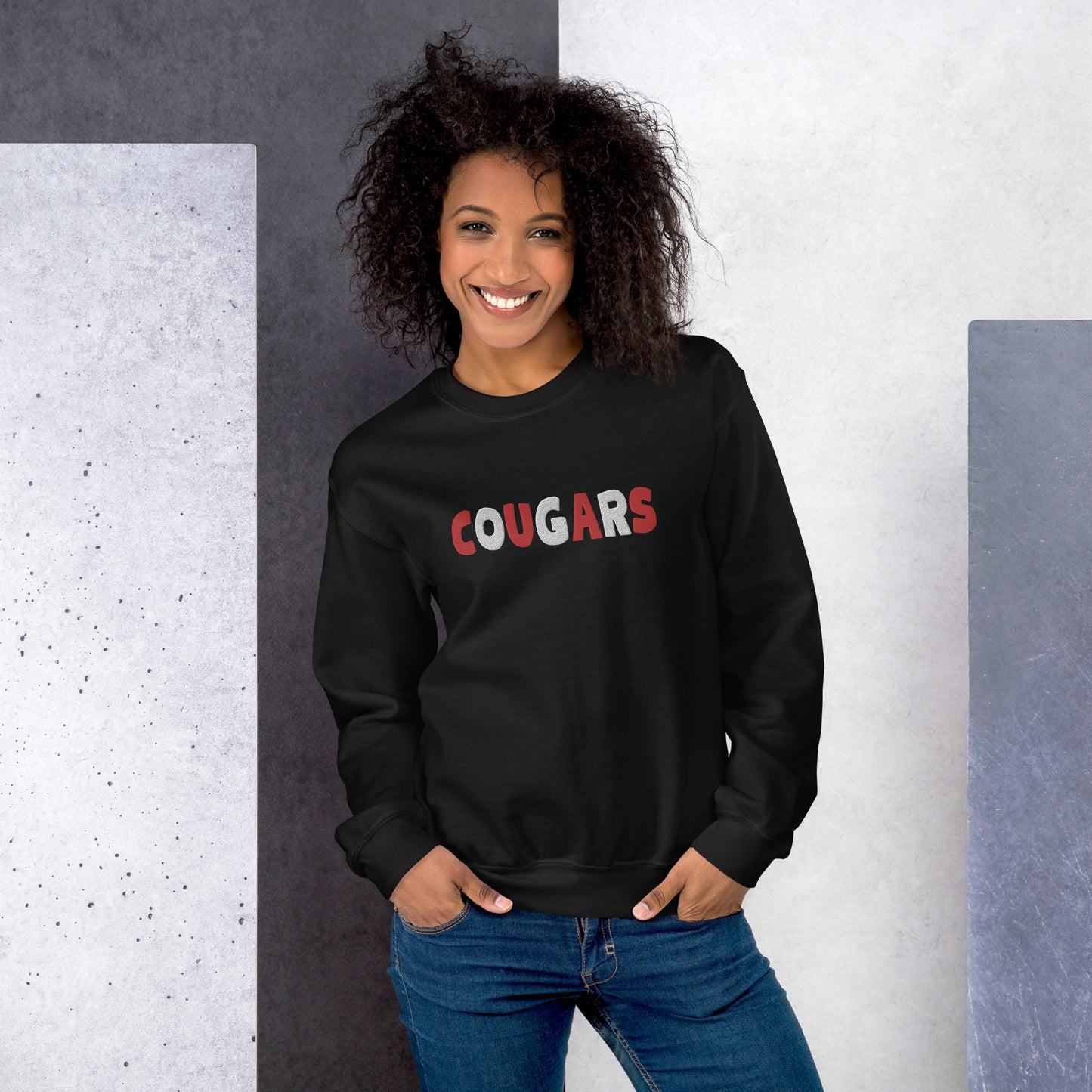 Cougars Embroidered Unisex Sweatshirt