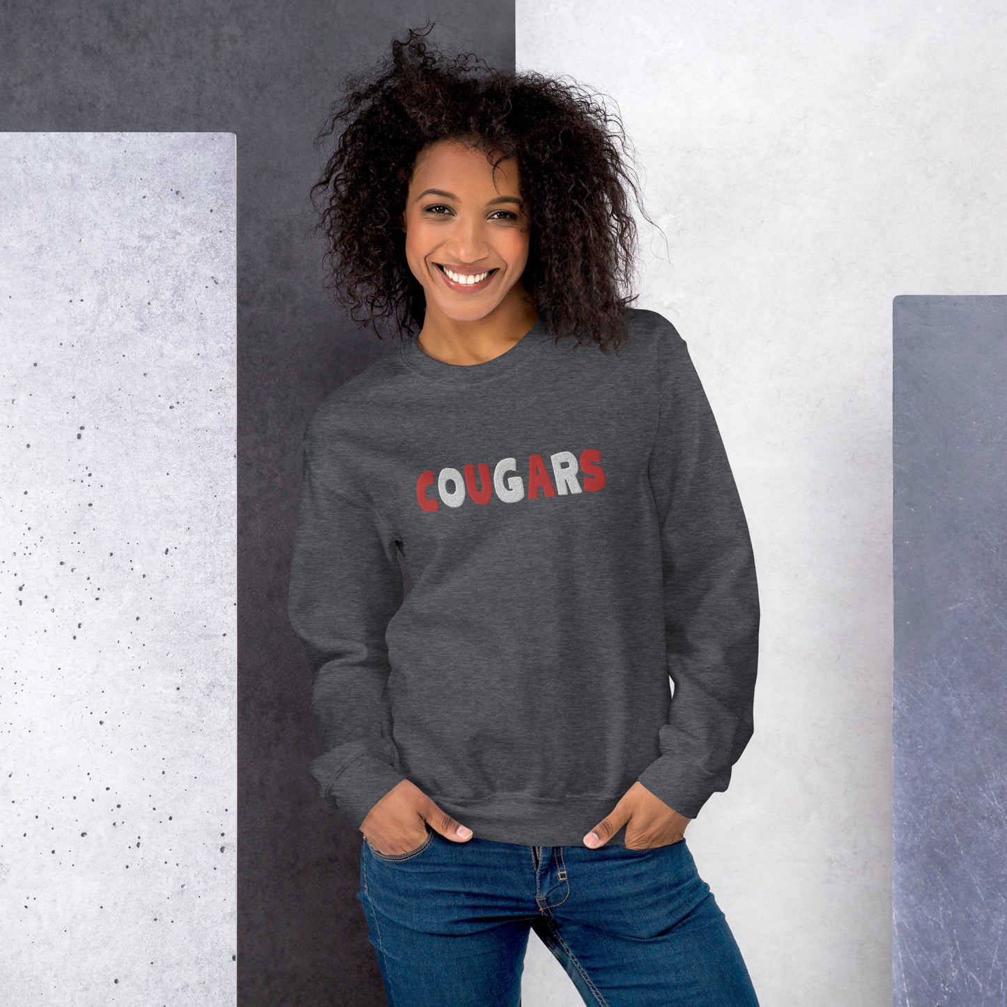 Cougars Embroidered Unisex Sweatshirt