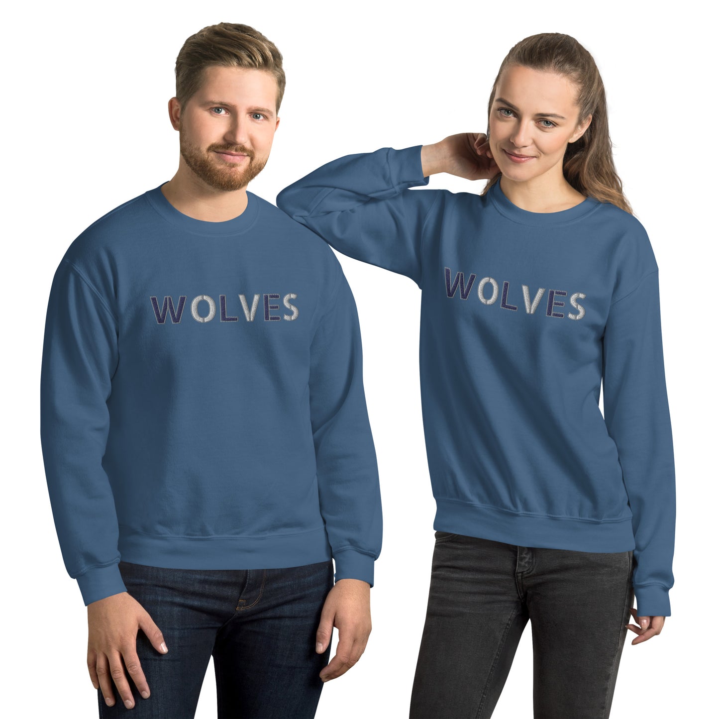 Wolves Embroidered Unisex Sweatshirt