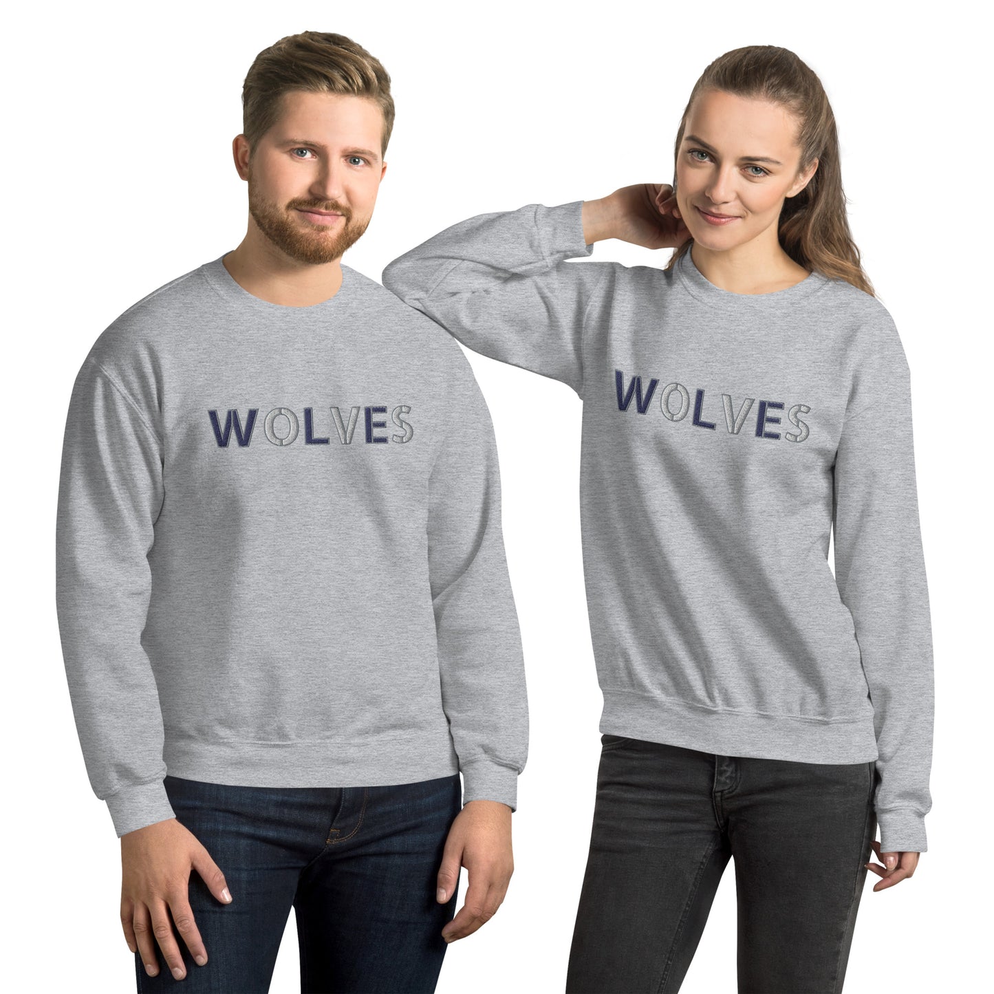 Wolves Embroidered Unisex Sweatshirt