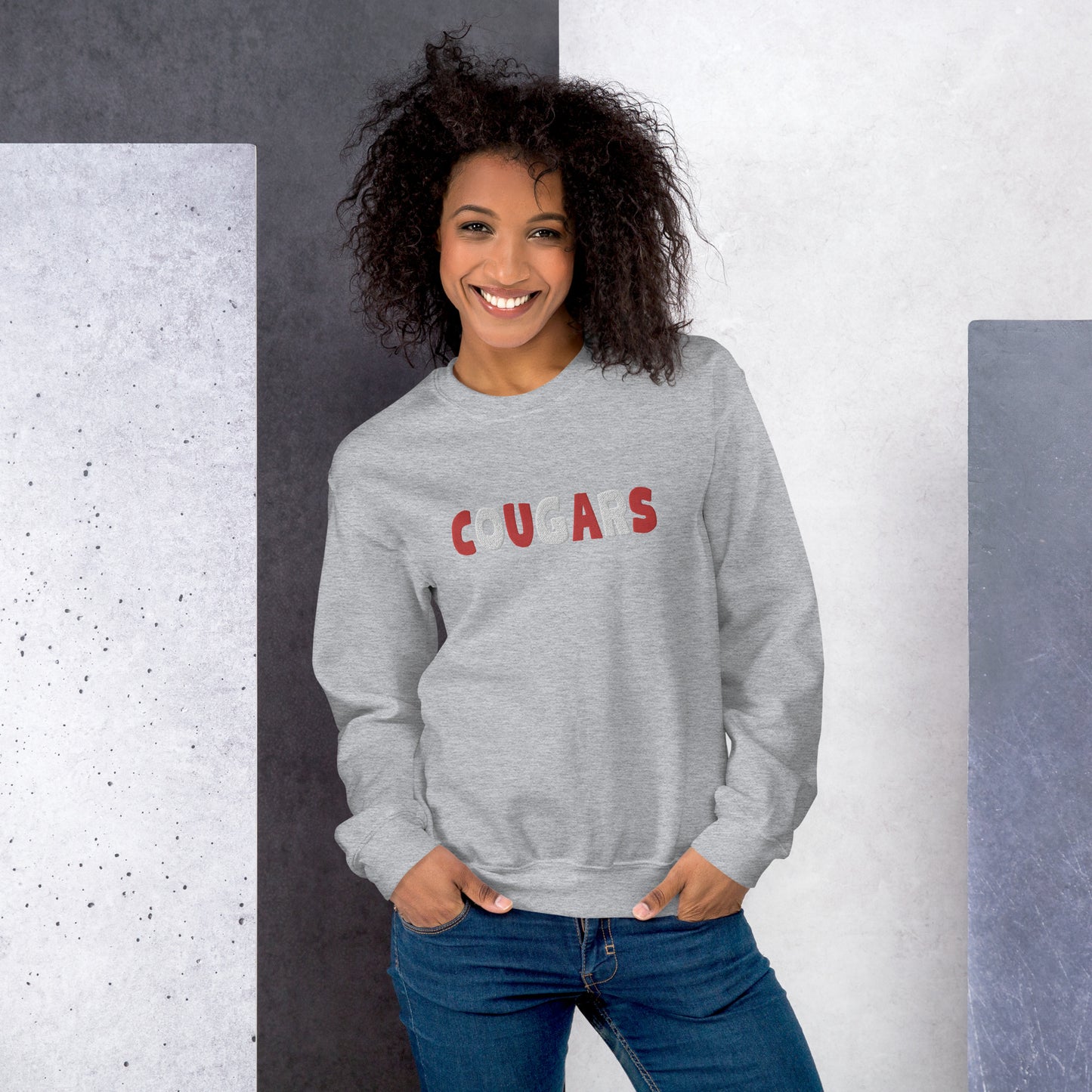 Cougars Embroidered Unisex Sweatshirt