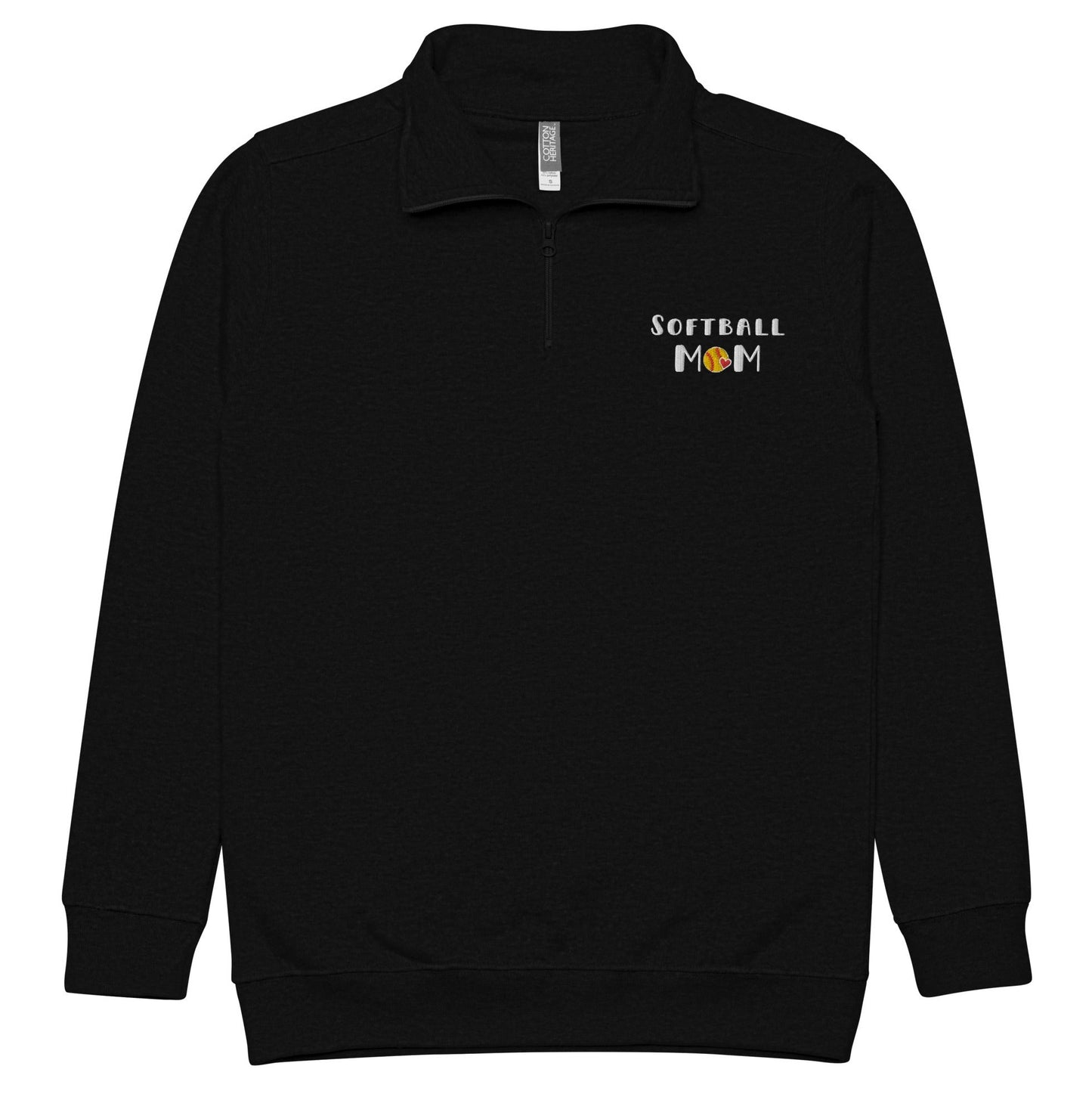 Softball Mom Embroidered Fleece Pullover