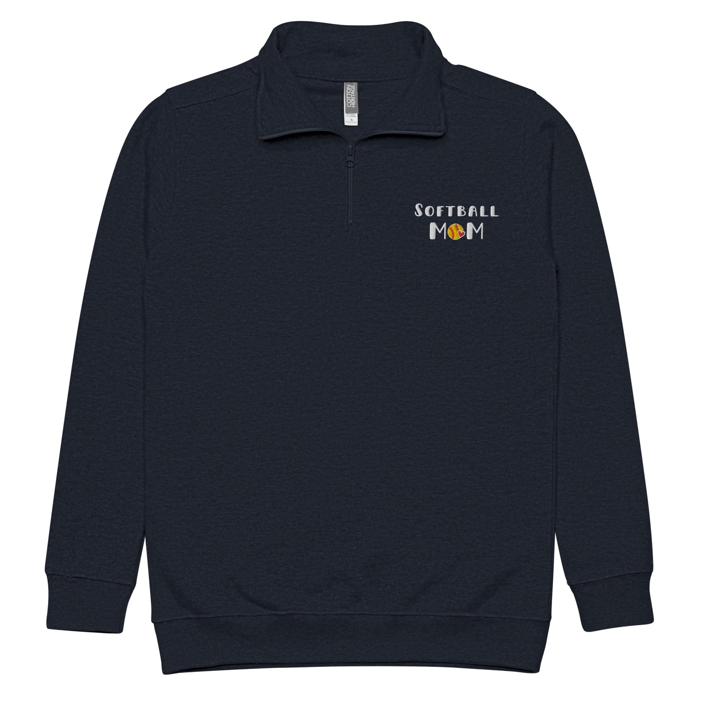 Softball Mom Embroidered Fleece Pullover