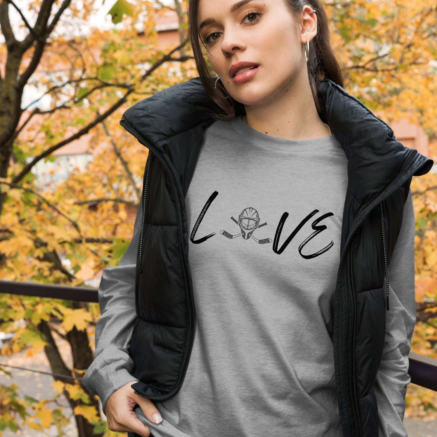 Hockey Mask Love Long Sleeve Tee