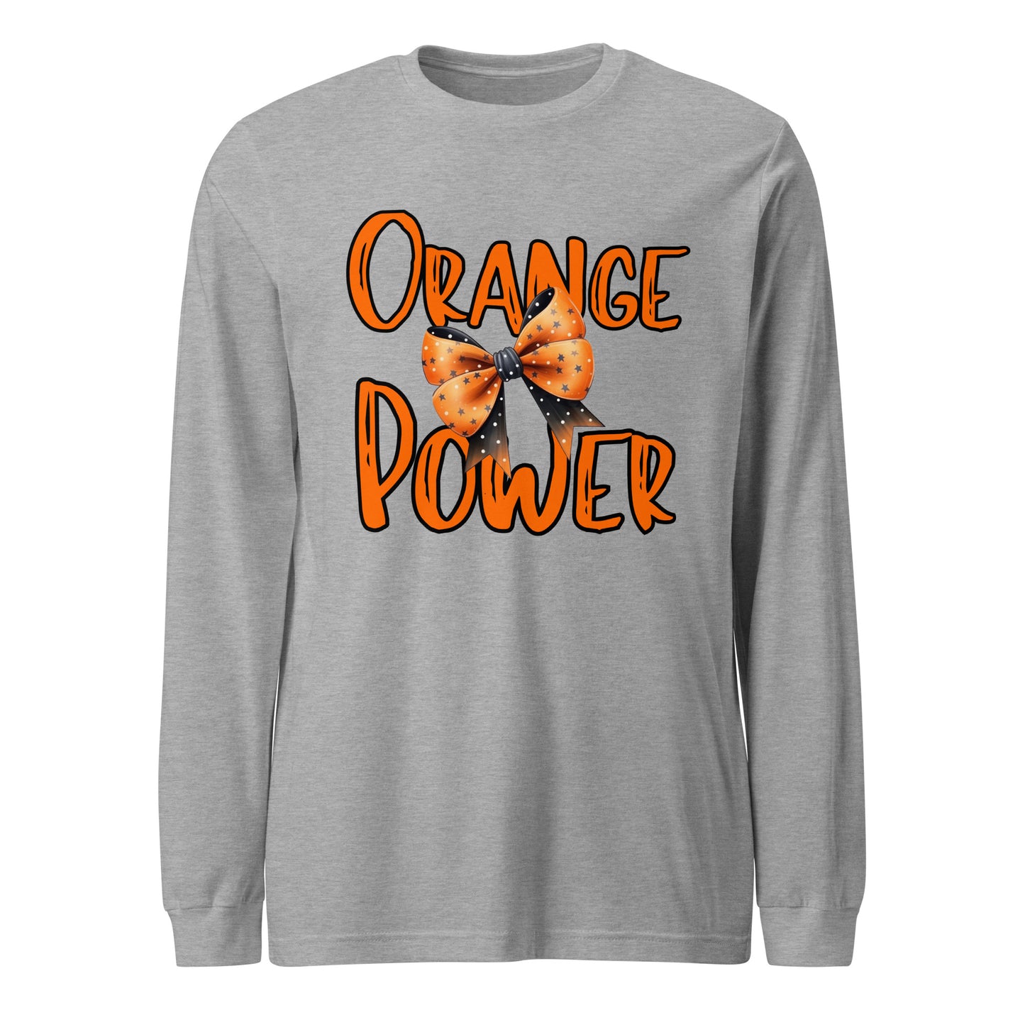 Orange Power Bow Long Sleeve Tee