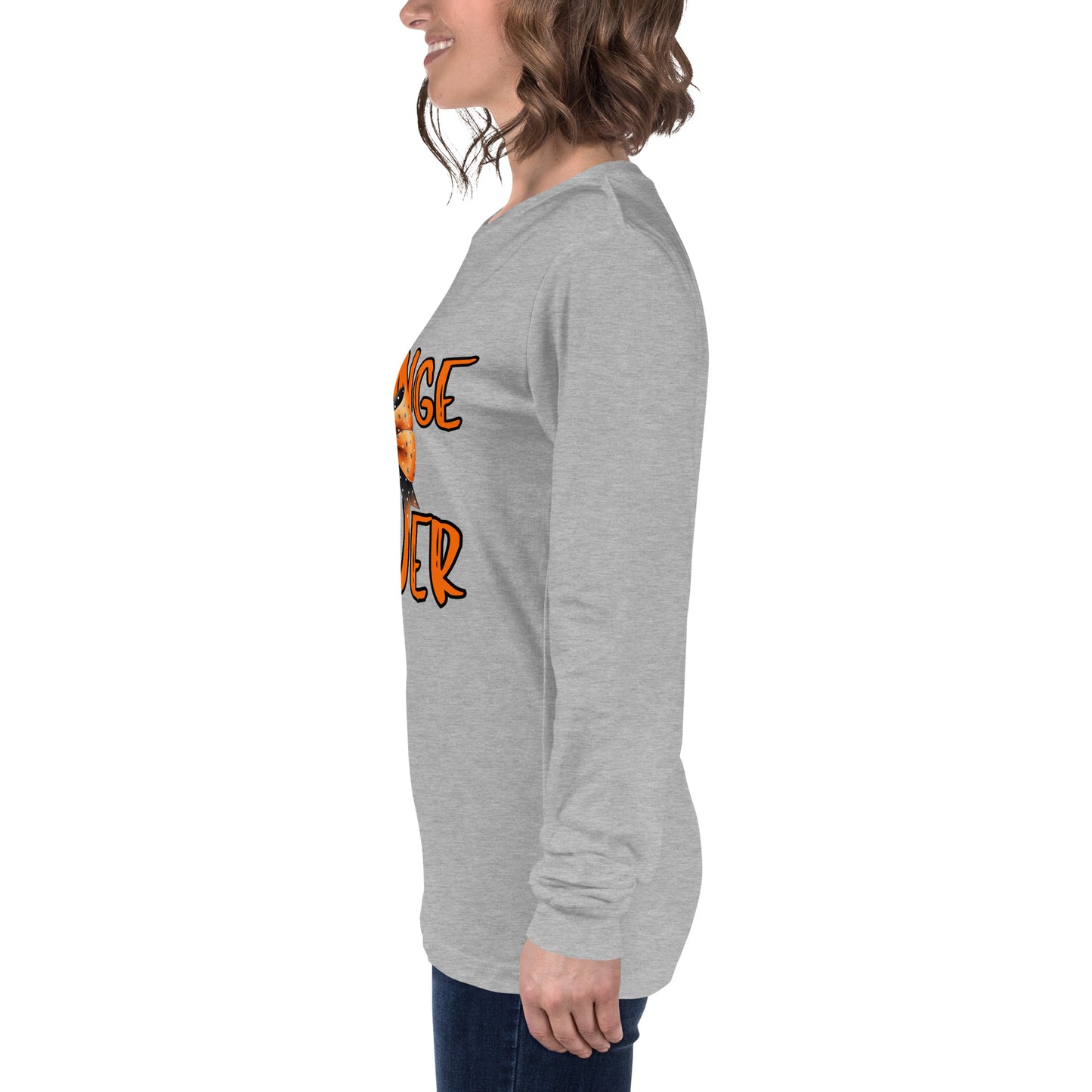 Orange Power Bow Long Sleeve Tee