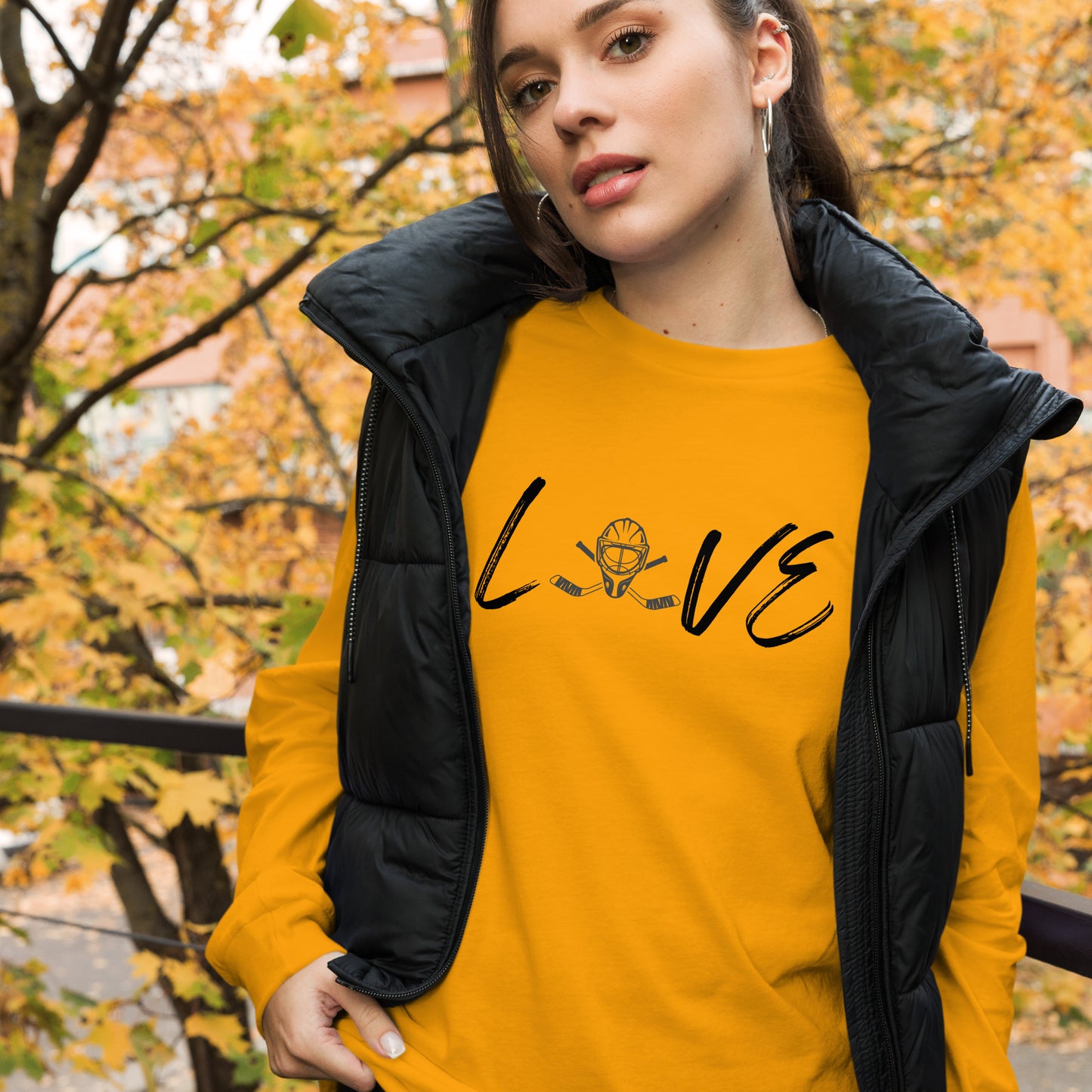 Hockey Mask Love Long Sleeve Tee