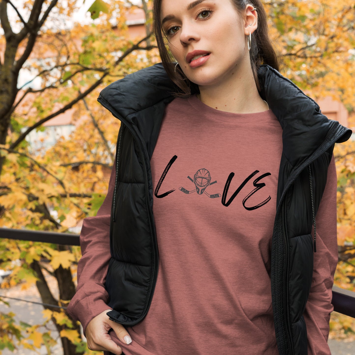 Hockey Mask Love Long Sleeve Tee