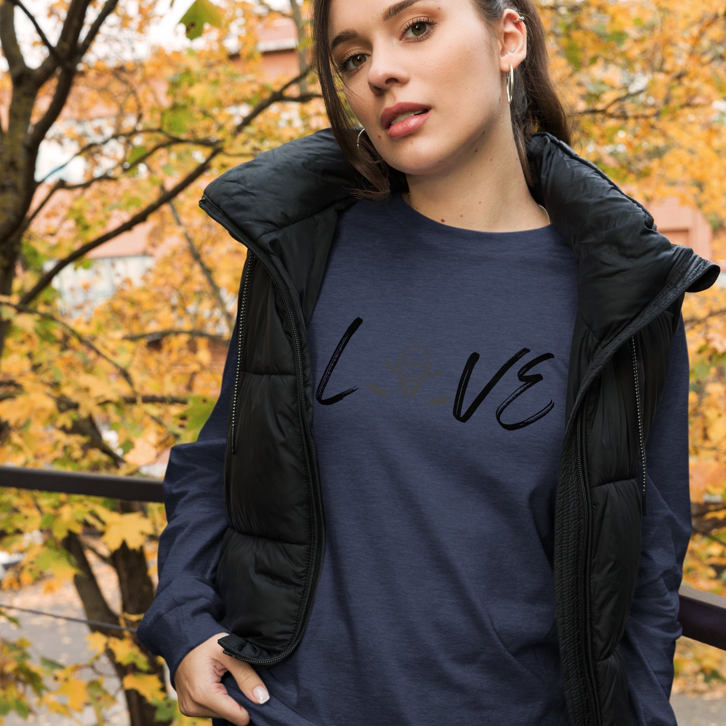 Hockey Mask Love Long Sleeve Tee