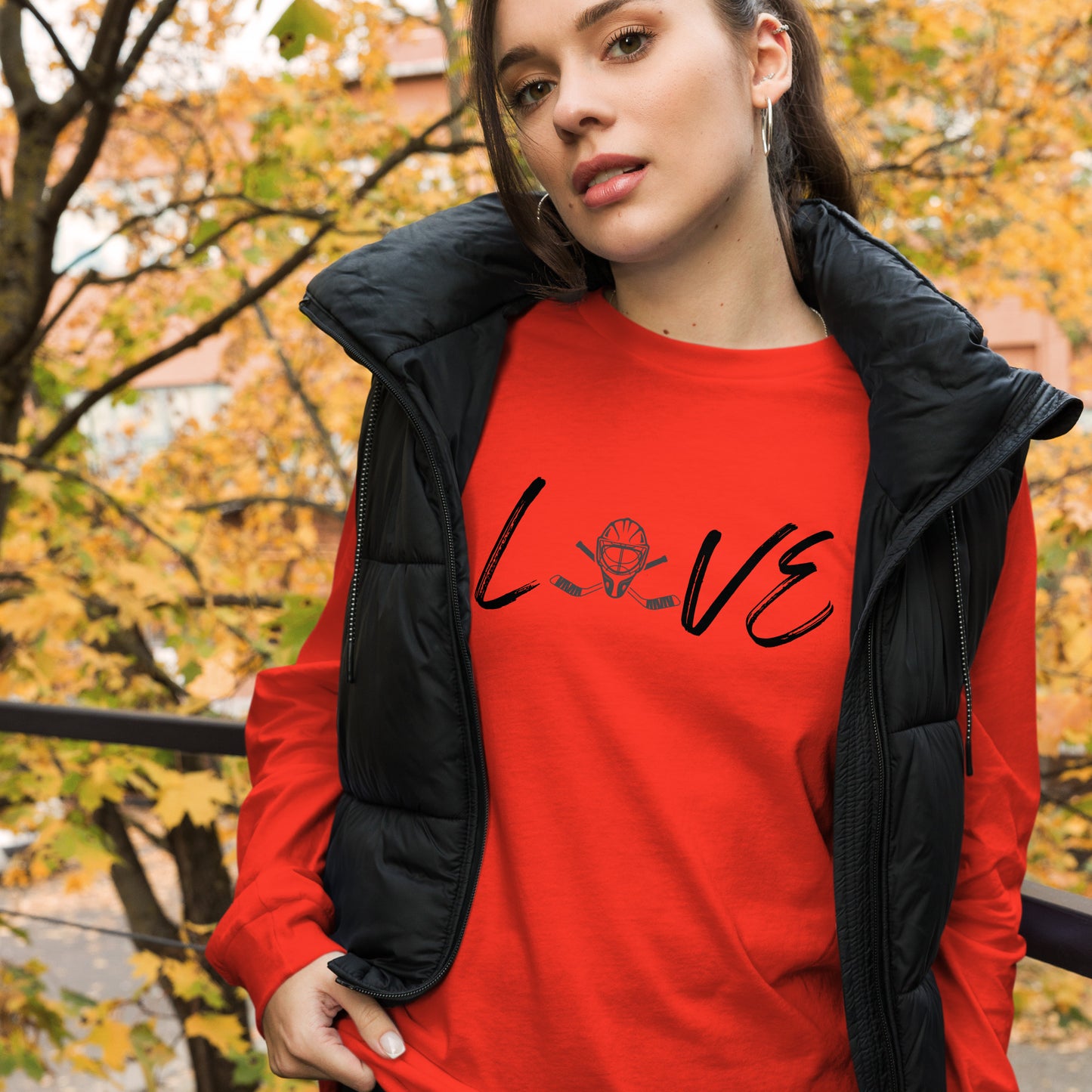 Hockey Mask Love Long Sleeve Tee