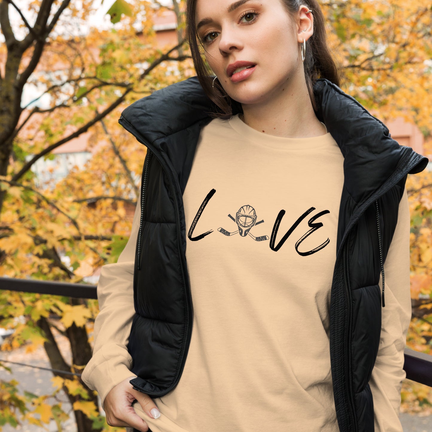 Hockey Mask Love Long Sleeve Tee