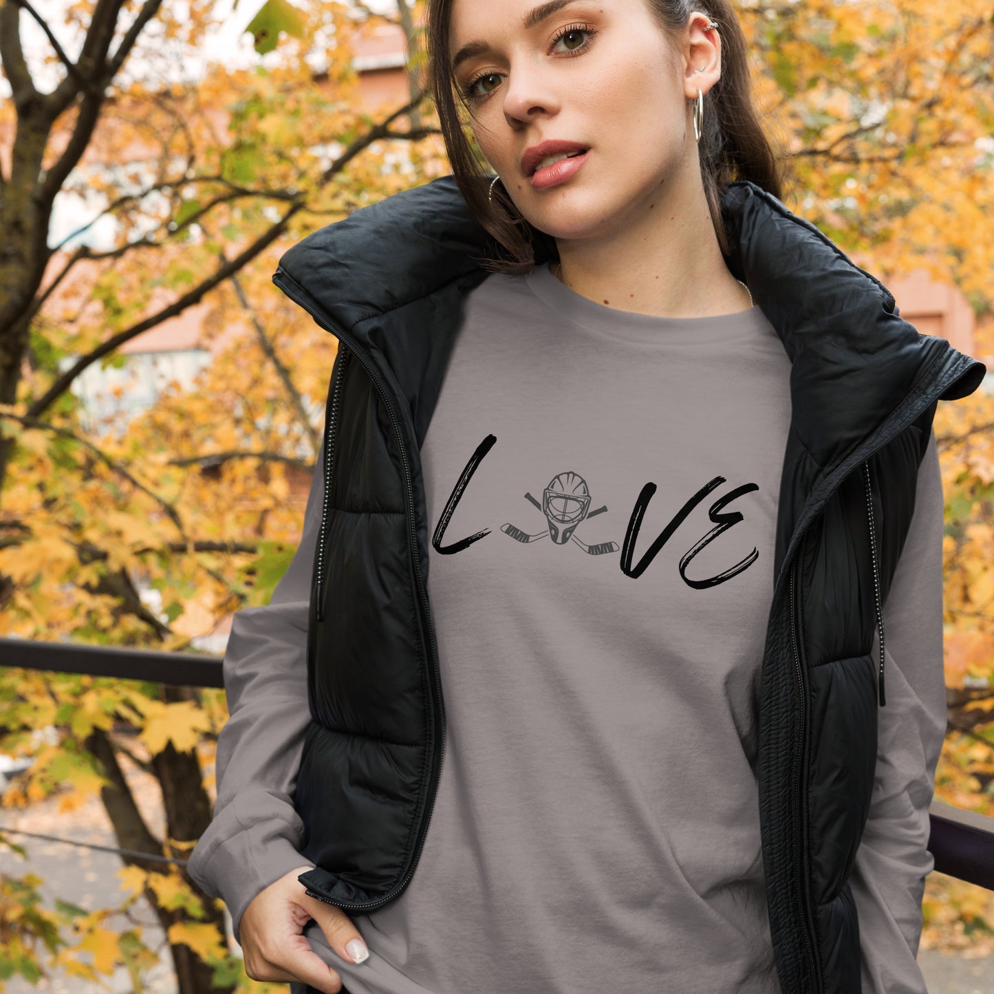 Hockey Mask Love Long Sleeve Tee