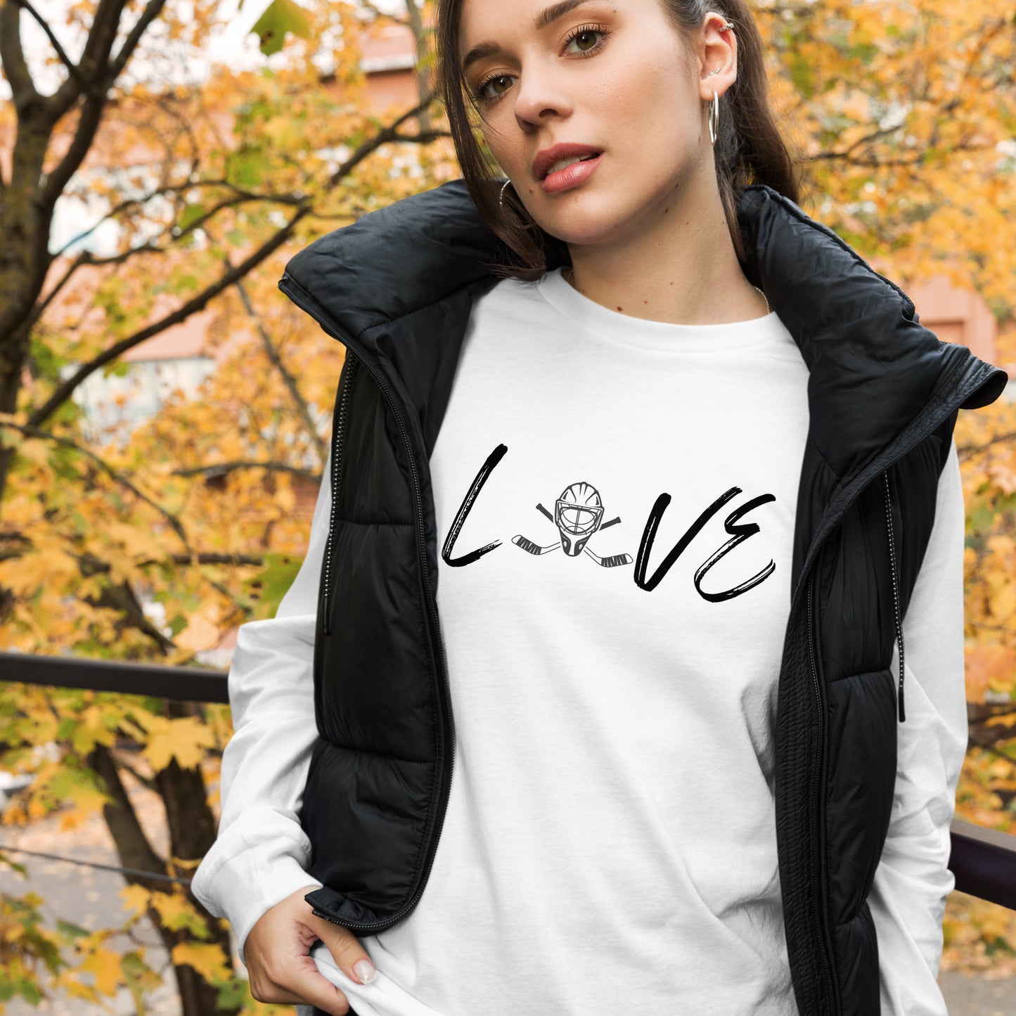 Hockey Mask Love Long Sleeve Tee