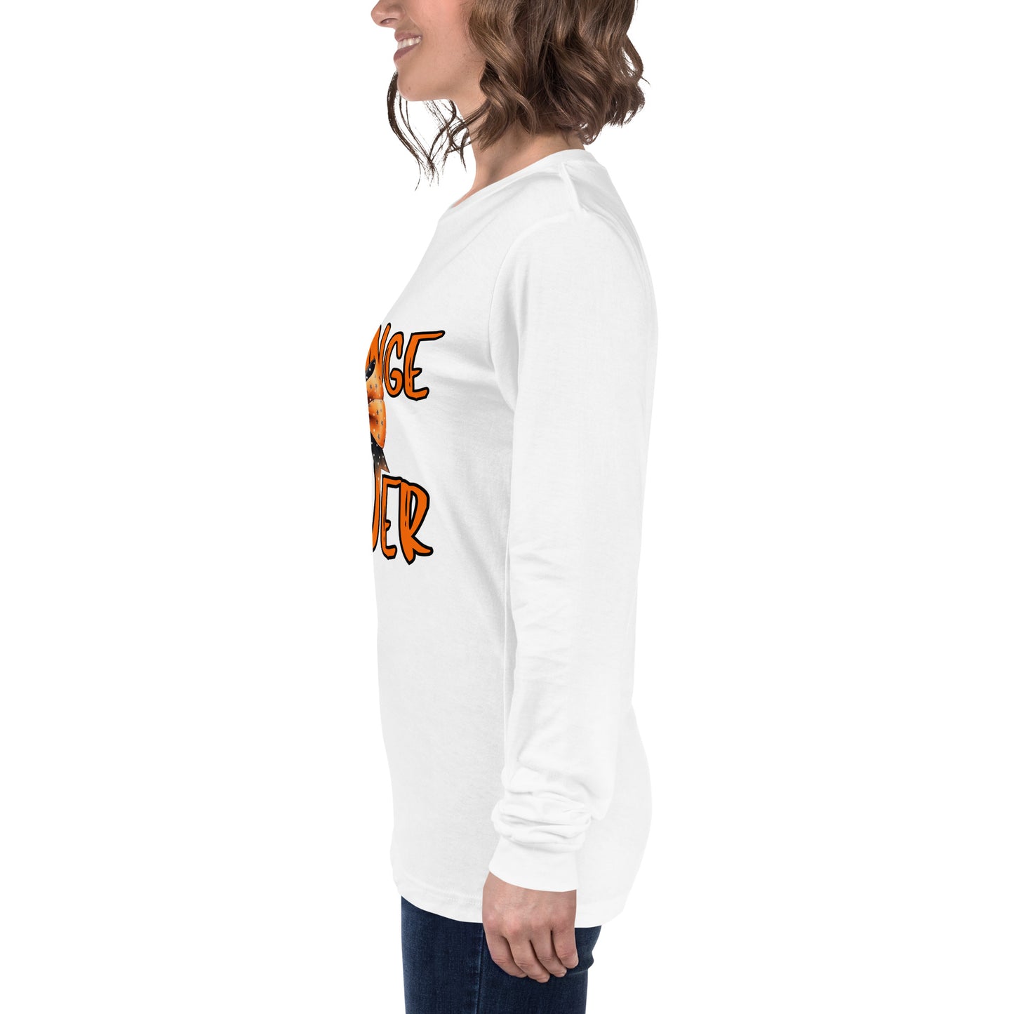 Orange Power Bow Long Sleeve Tee