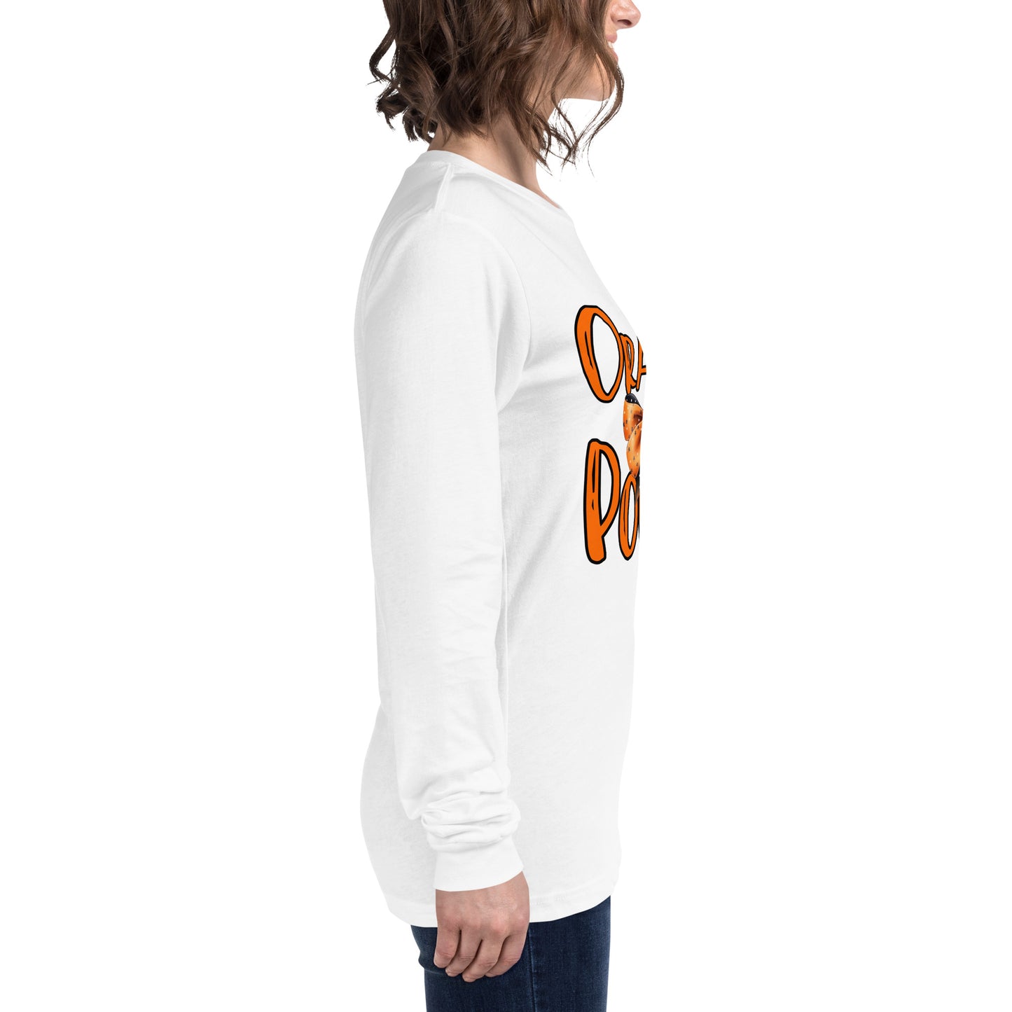 Orange Power Bow Long Sleeve Tee