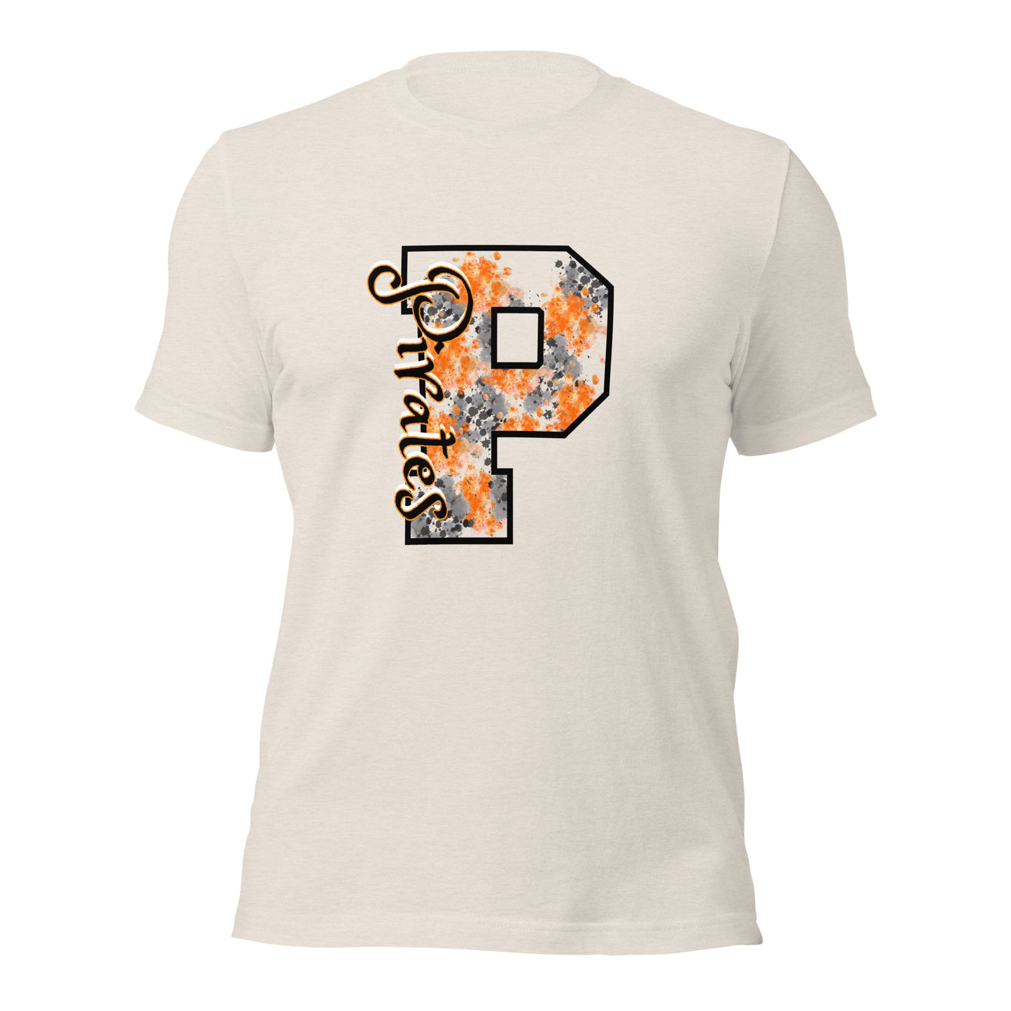 Orange and Black Pirates Splatter Tee