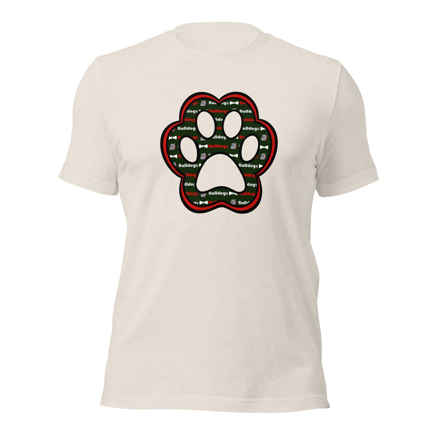 Bulldog Love Paw Print T-shirt