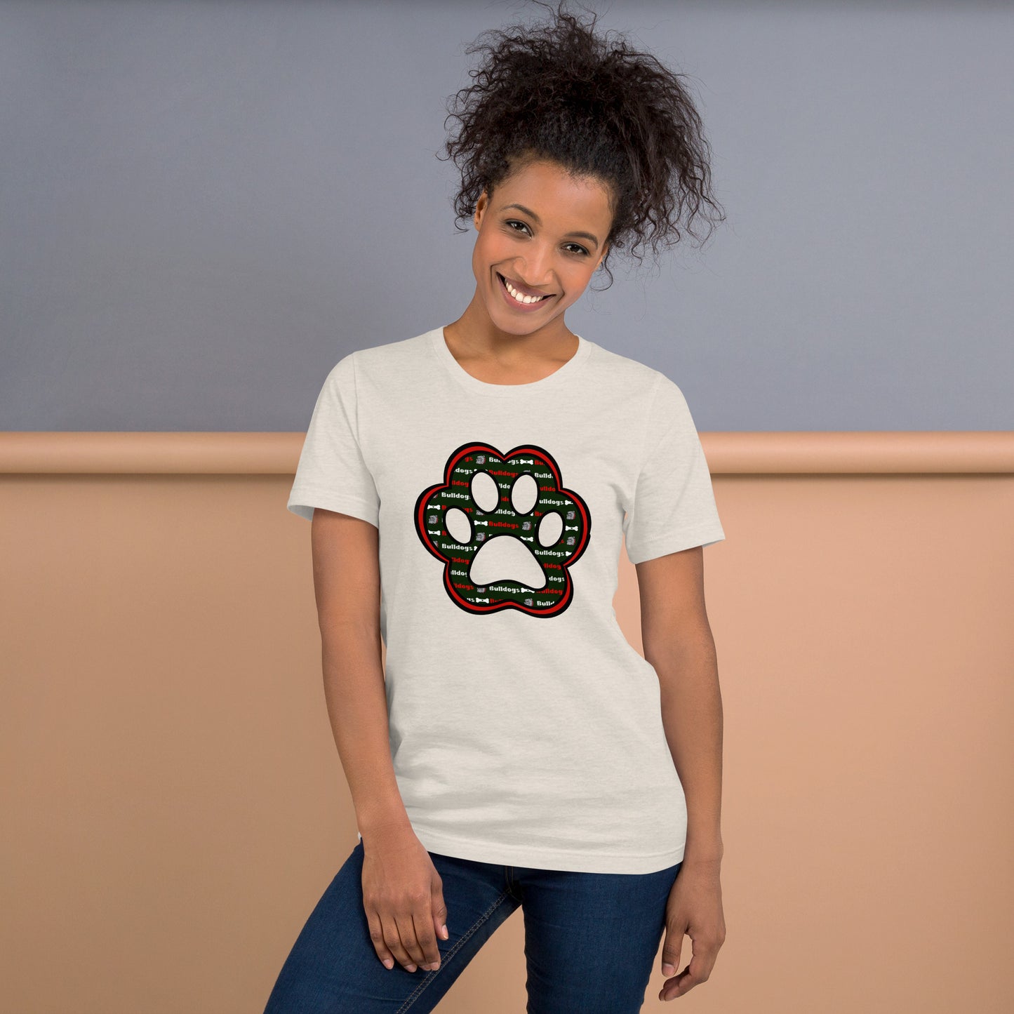 Bulldog Love Paw Print T-shirt