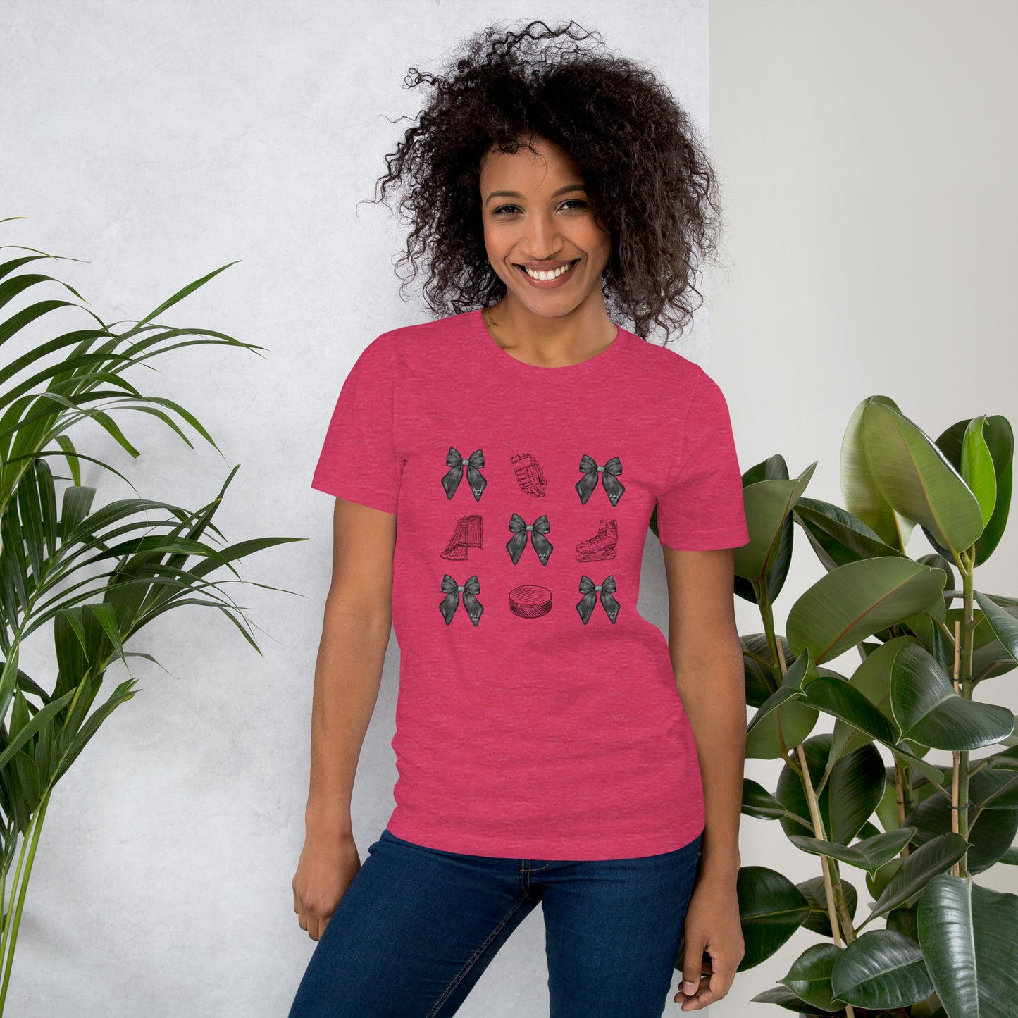 Hockey Mom Bow T-shirt