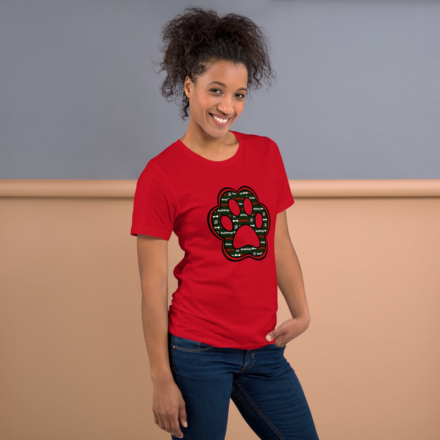 Bulldog Love Paw Print T-shirt