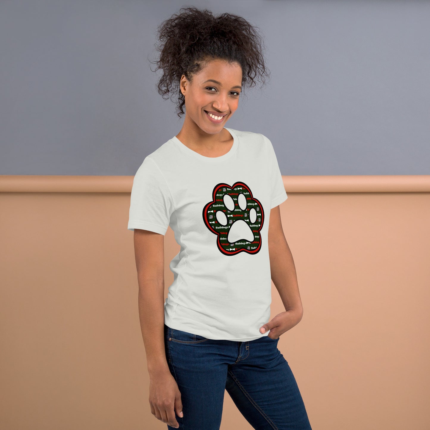 Bulldog Love Paw Print T-shirt