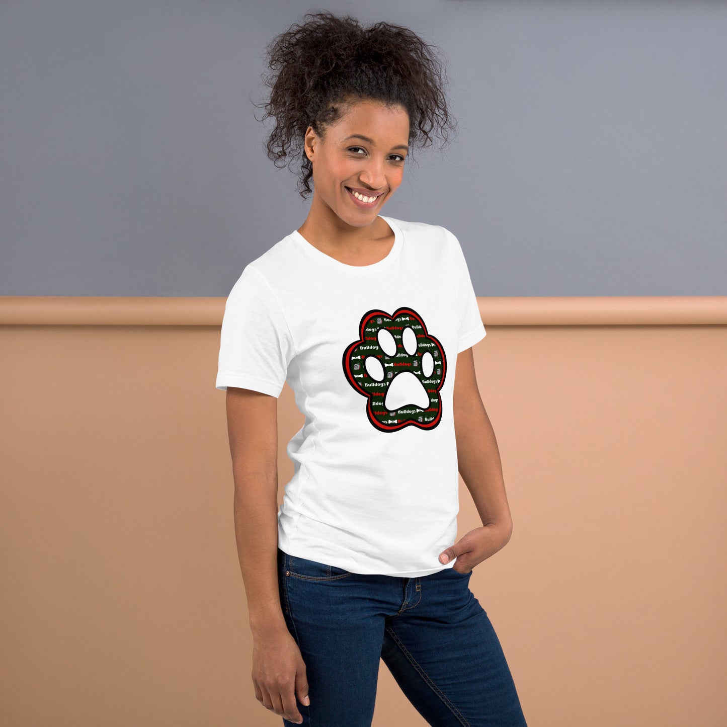 Bulldog Love Paw Print T-shirt