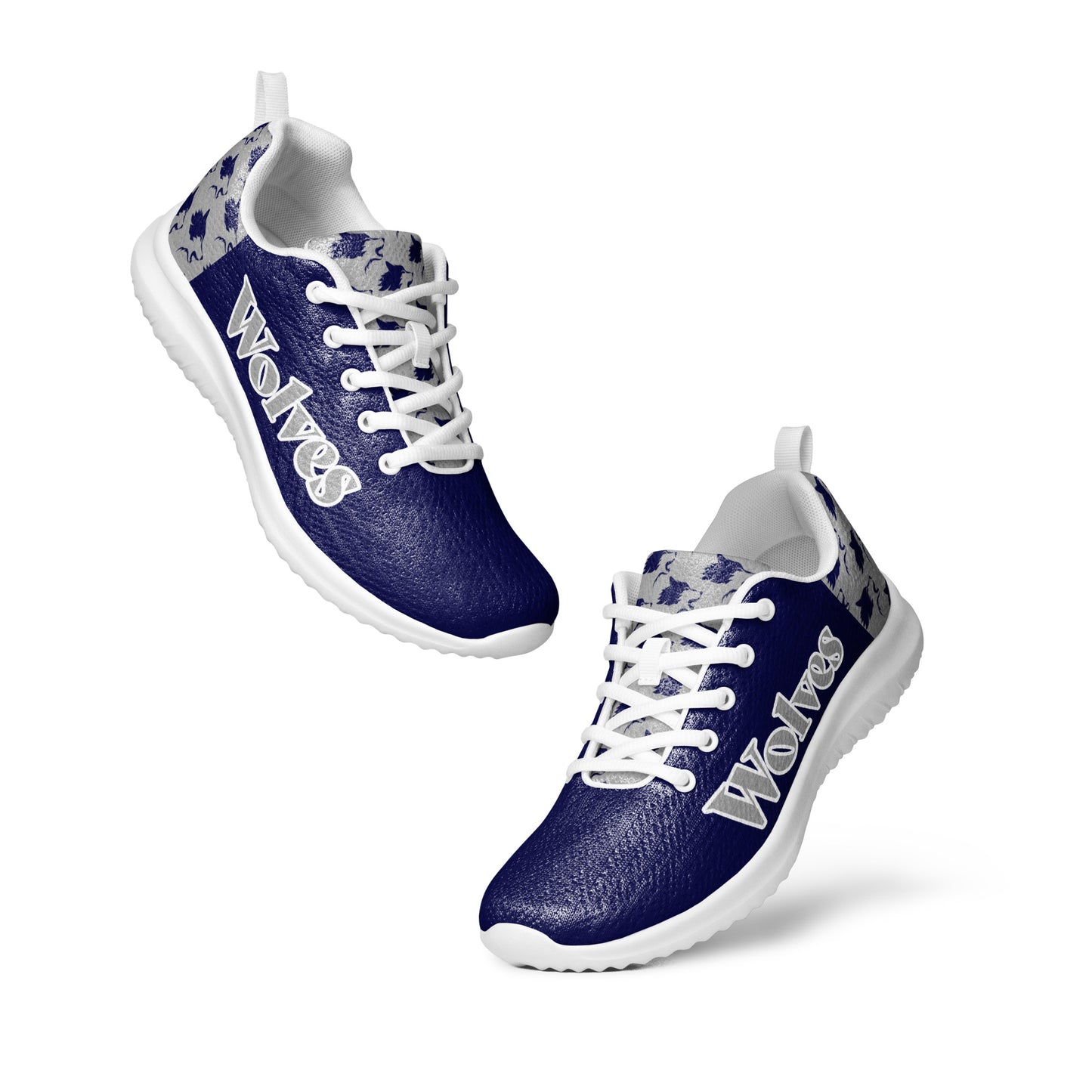 Wolves Women’s Athletic Shoes (Navy,Gray,White)