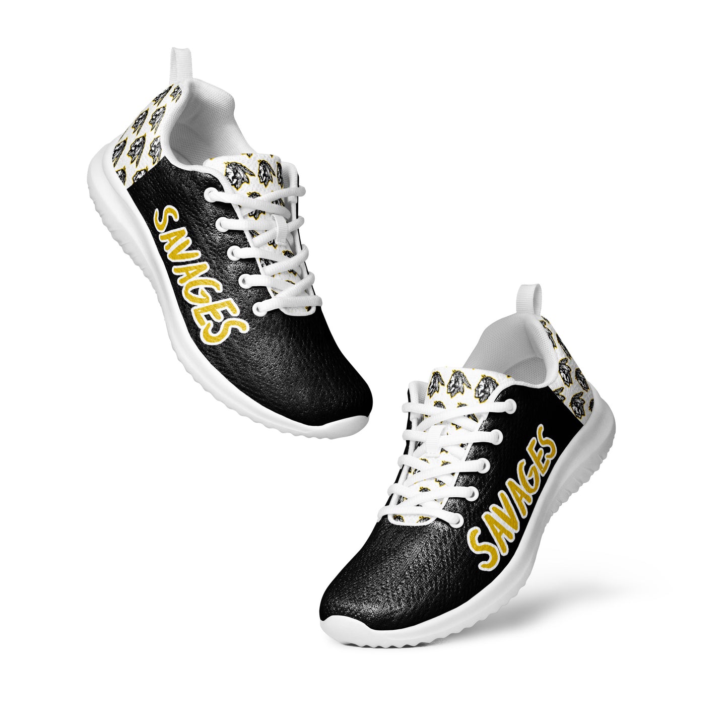 Savages Women’s Athletic Shoes (Black and Yellow)