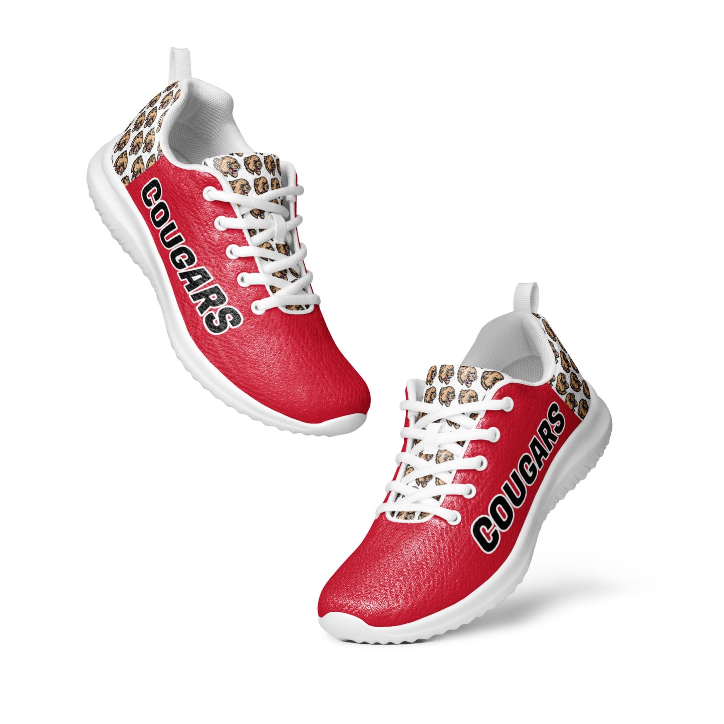 Cougars Women’s Athletic Shoes (Red and White)