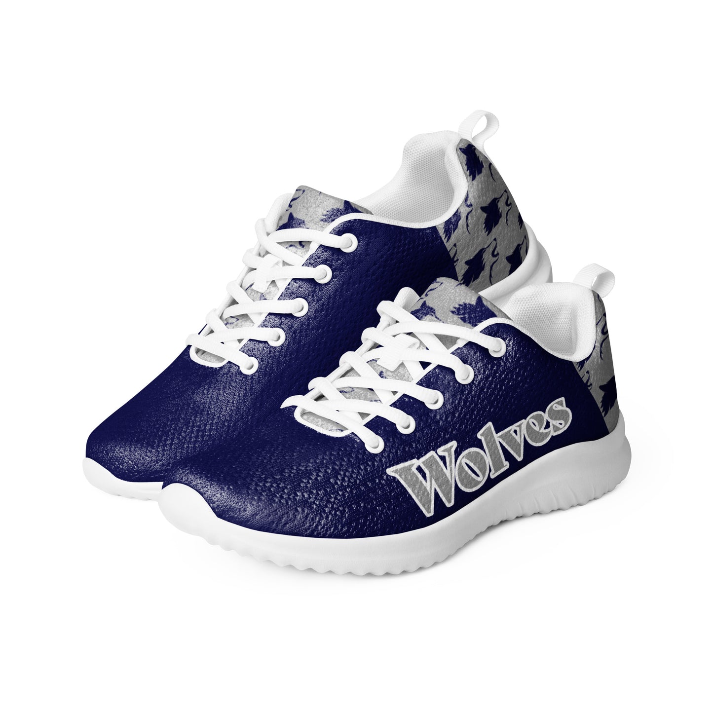 Wolves Women’s Athletic Shoes (Navy,Gray,White)