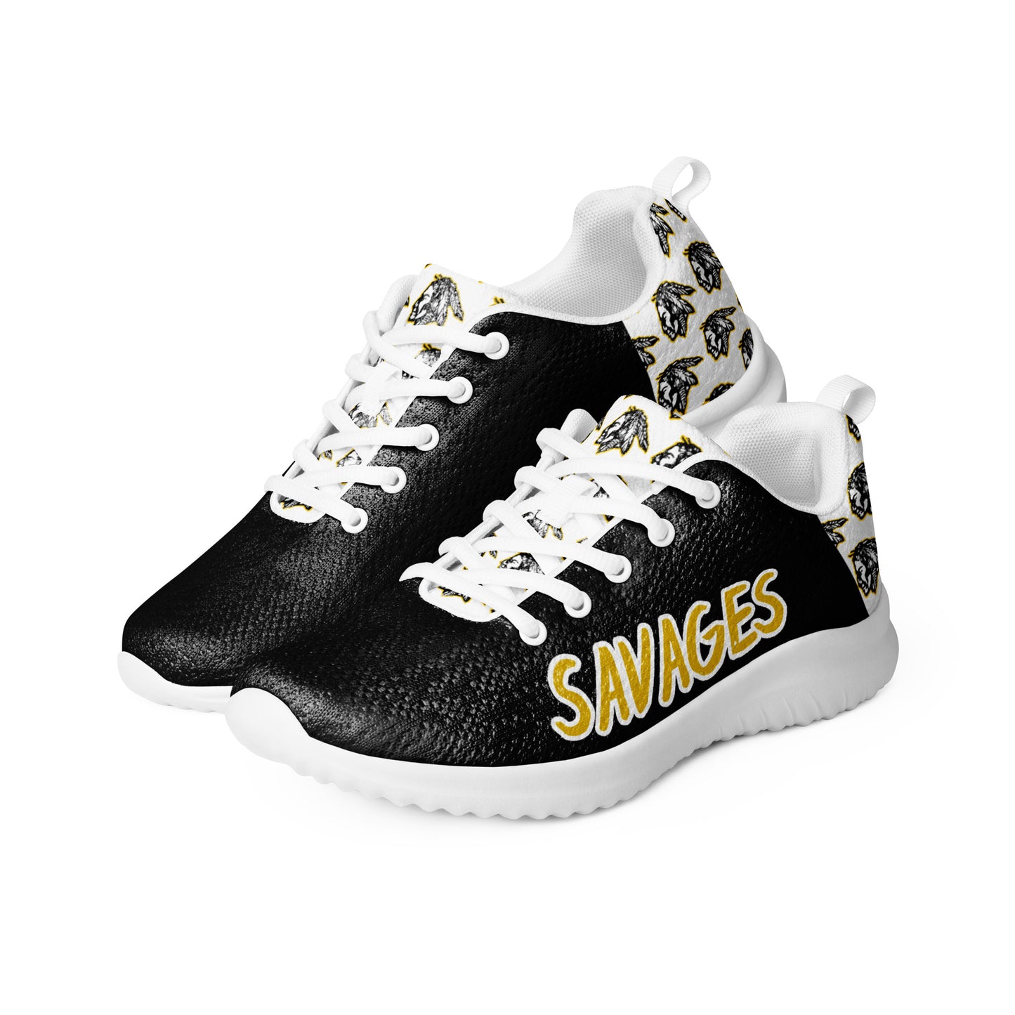 Savages Women’s Athletic Shoes (Black and Yellow)