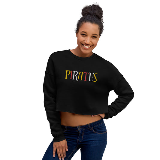 Pirates Embroidered Crop Sweatshirt