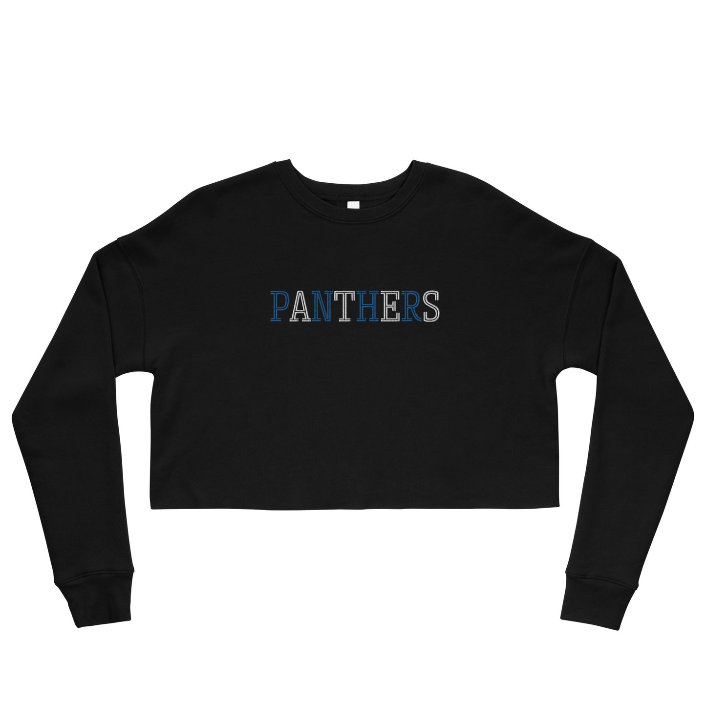 Panthers Embroidered Crop Sweatshirt