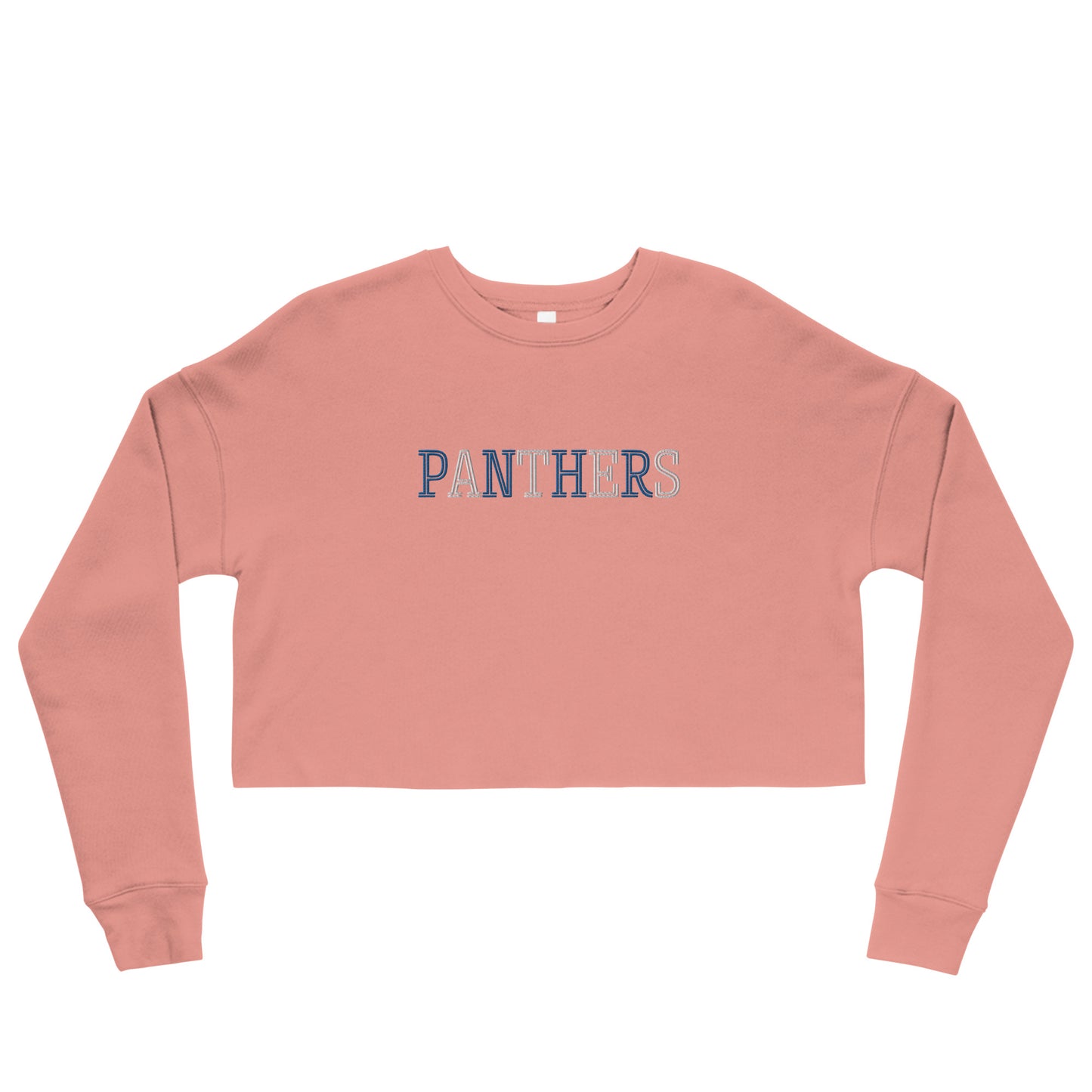 Panthers Embroidered Crop Sweatshirt