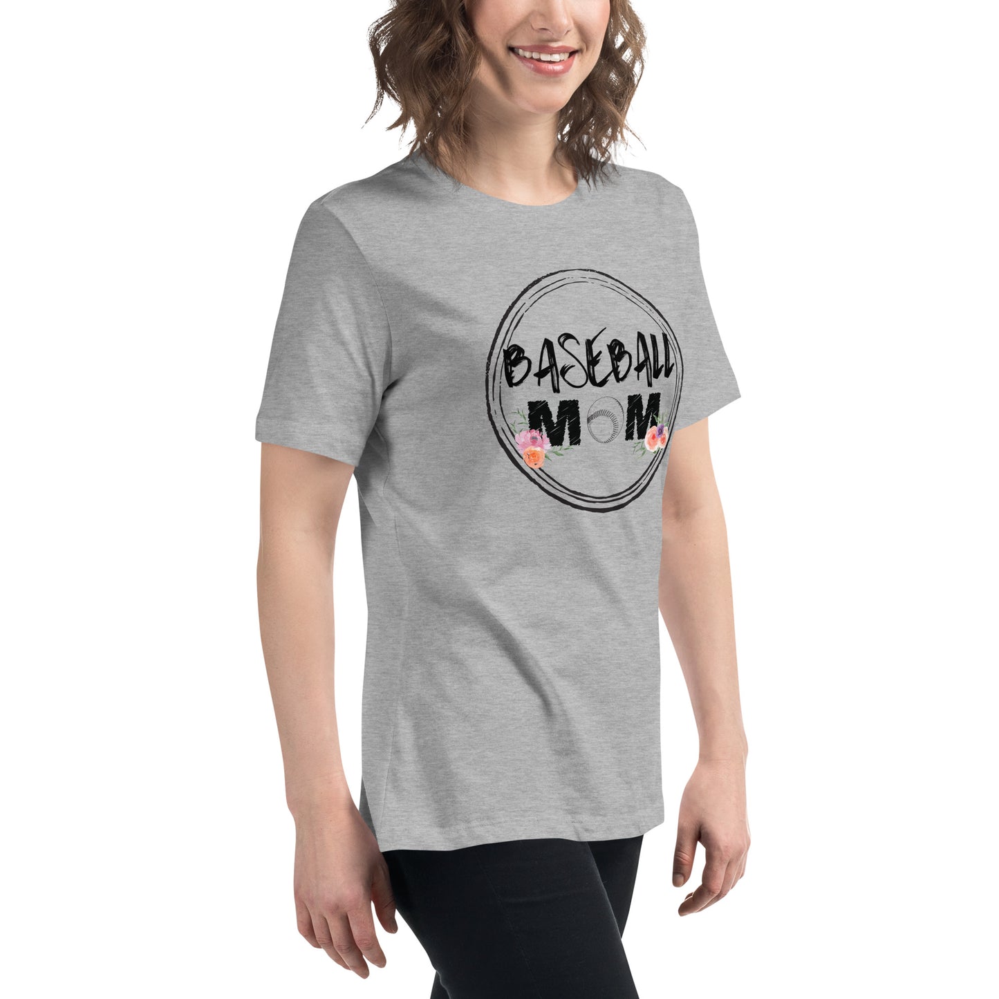 Floral Kissed Baseball Mom Tee