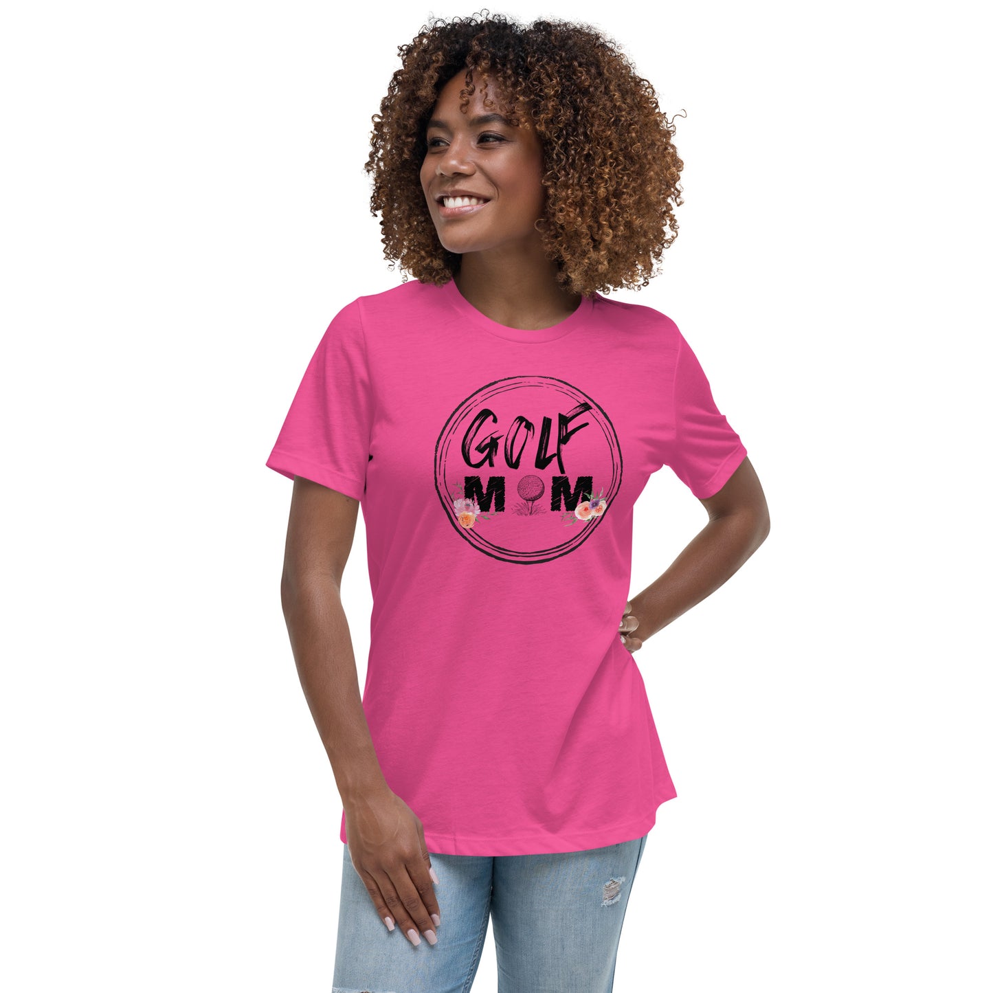 Floral Kissed Golf Mom Tee