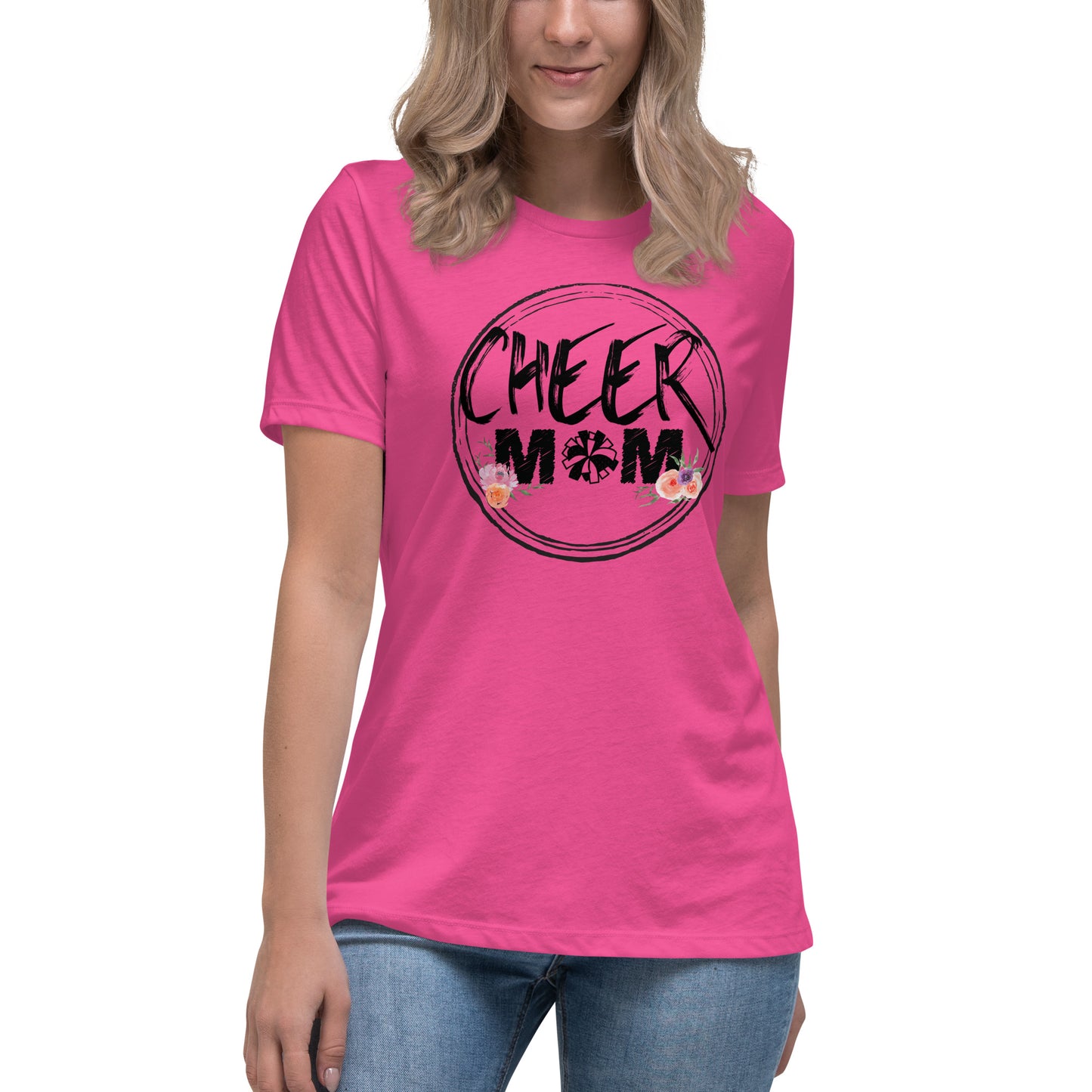 Floral Kissed Cheer Mom Tee