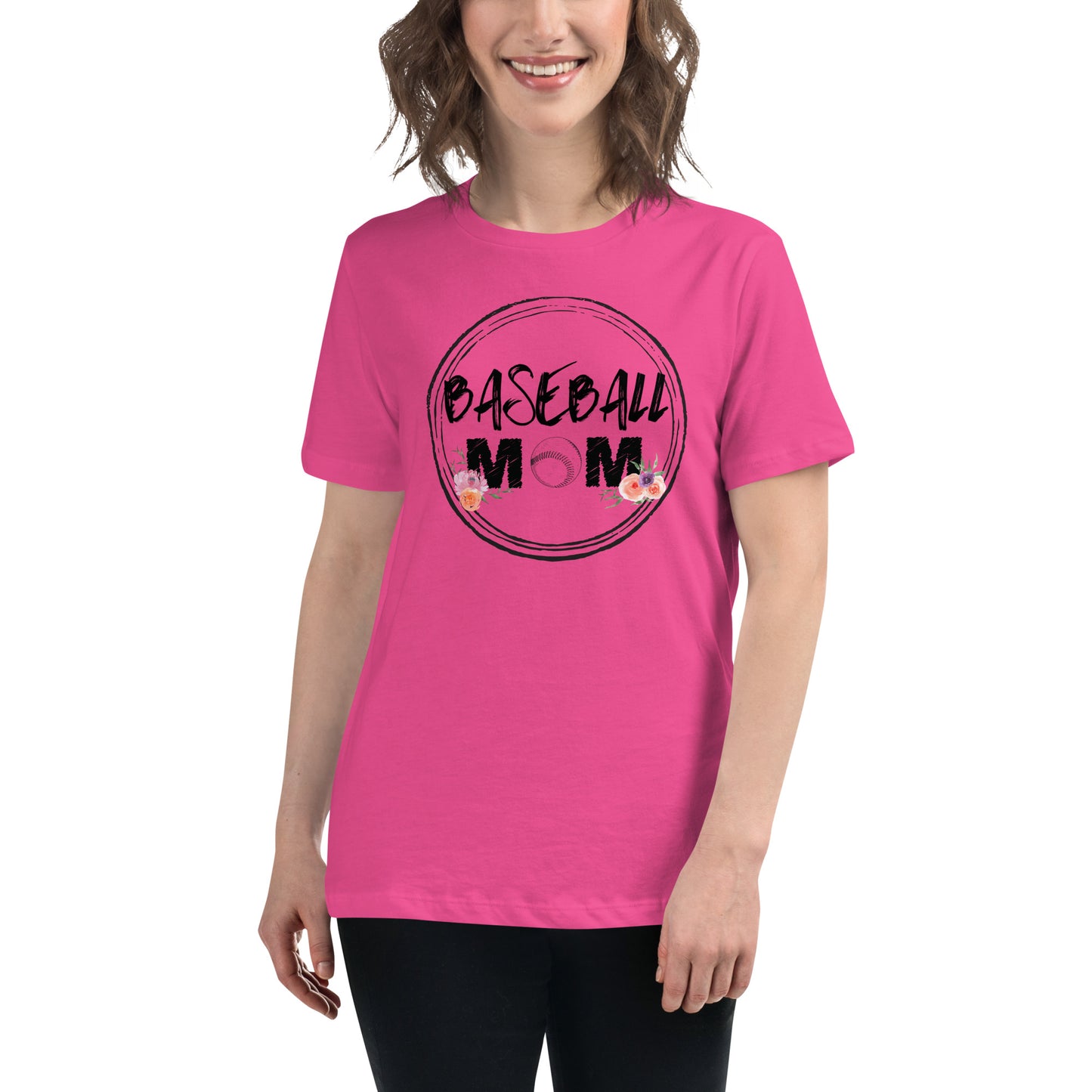 Floral Kissed Baseball Mom Tee