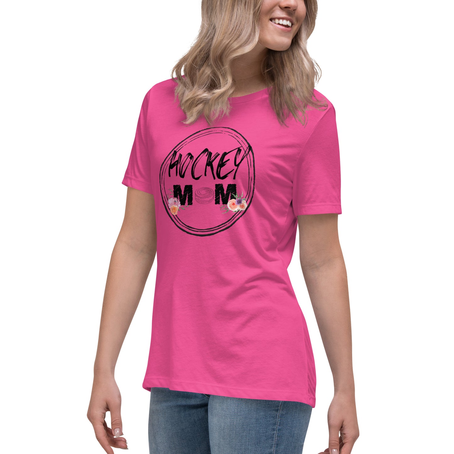 Floral Kissed Hockey Mom Tee