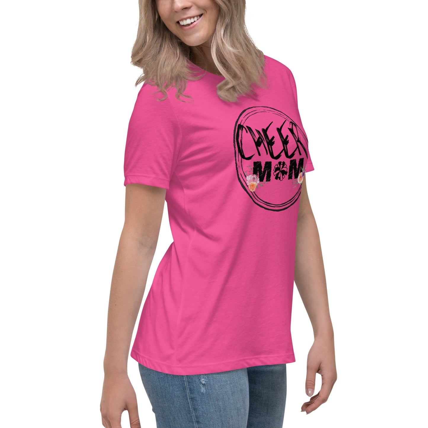 Floral Kissed Cheer Mom Tee