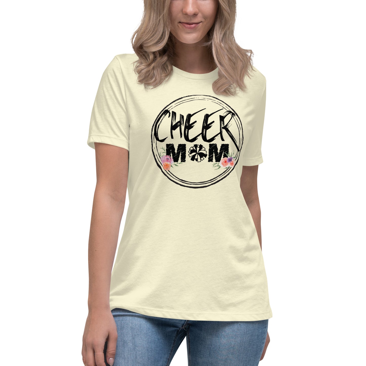 Floral Kissed Cheer Mom Tee