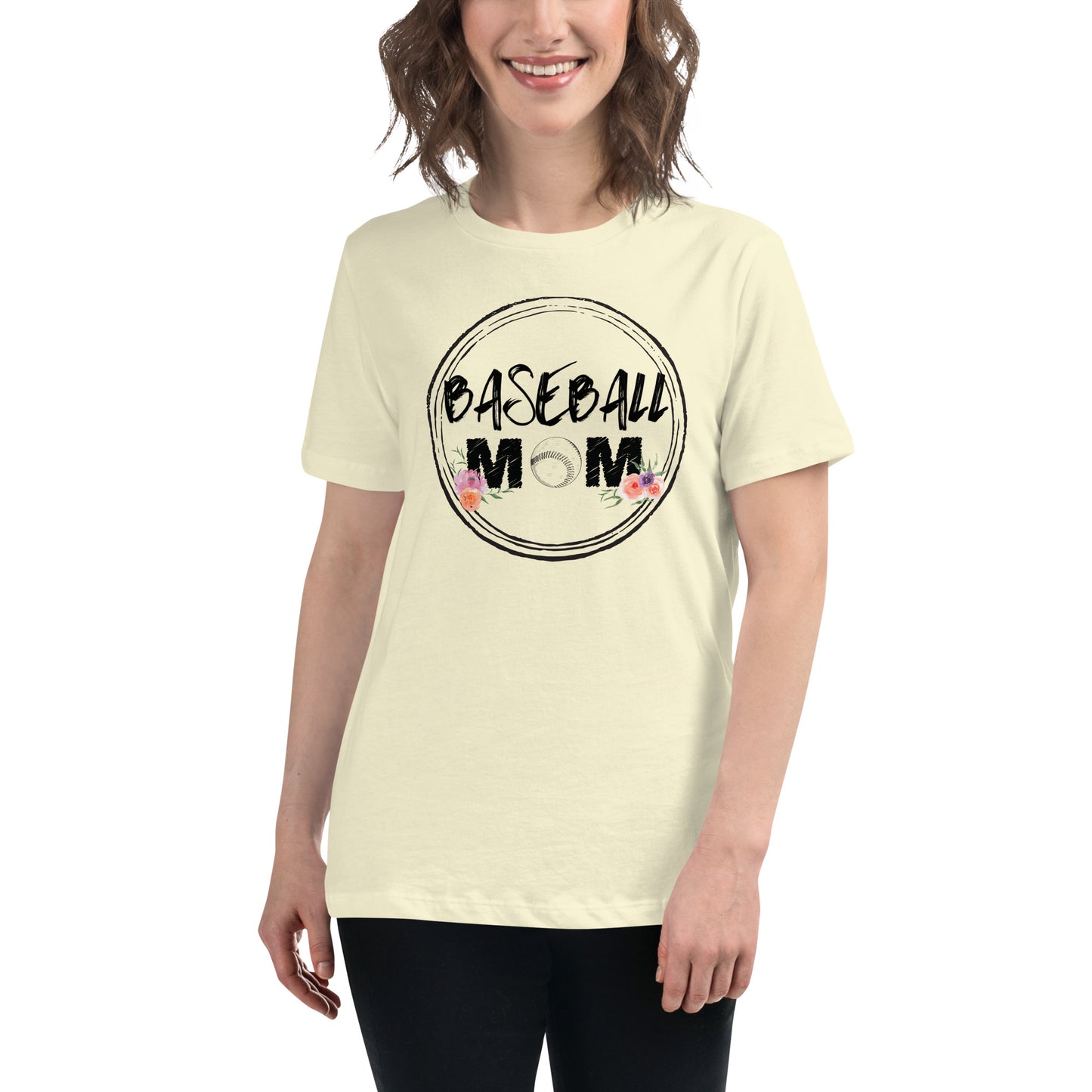 Floral Kissed Baseball Mom Tee