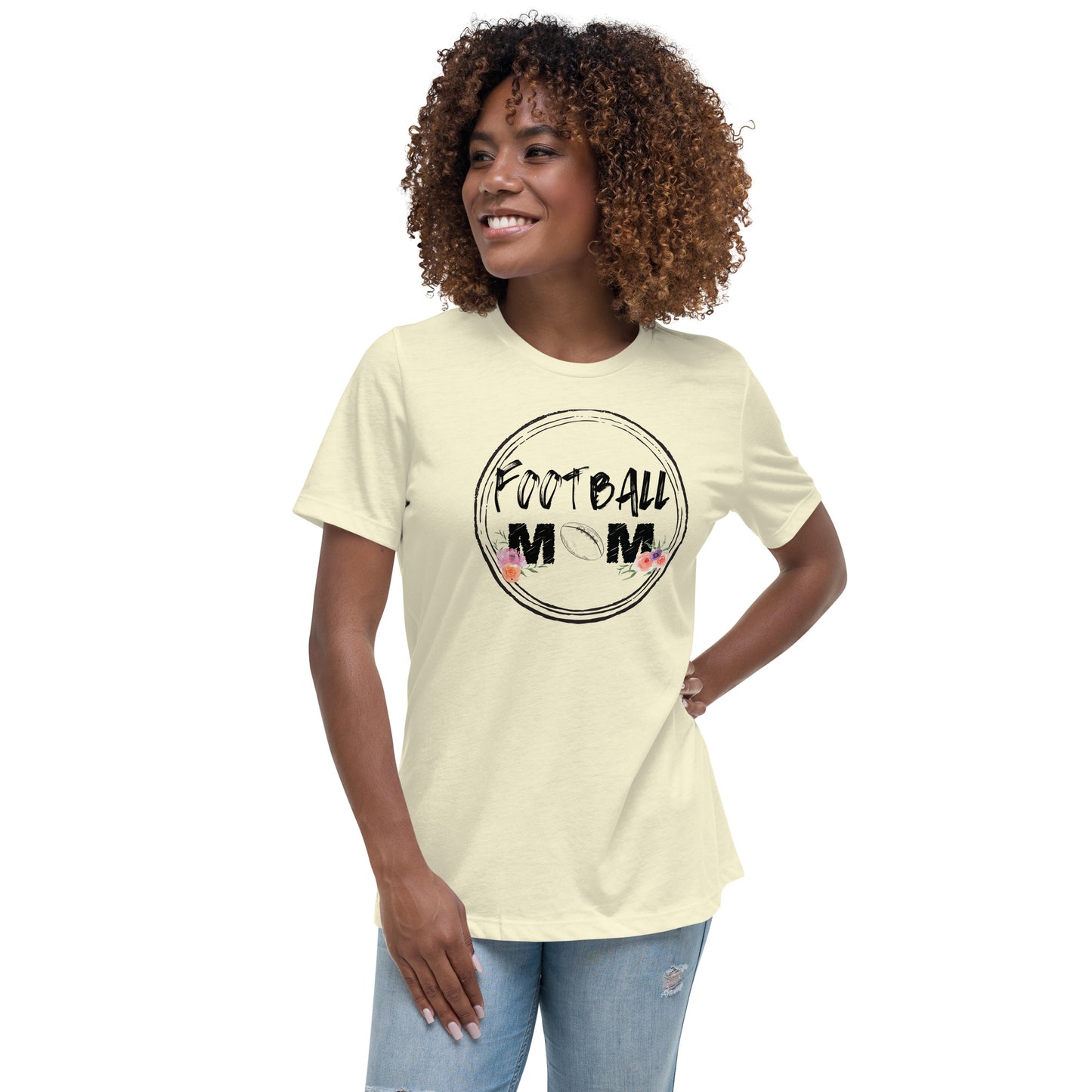 Floral Kissed Football Mom Tee