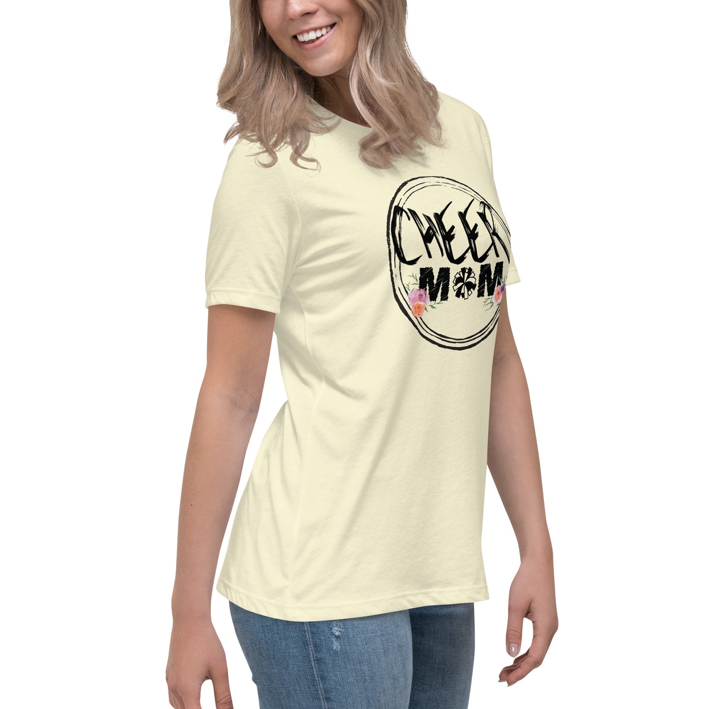 Floral Kissed Cheer Mom Tee