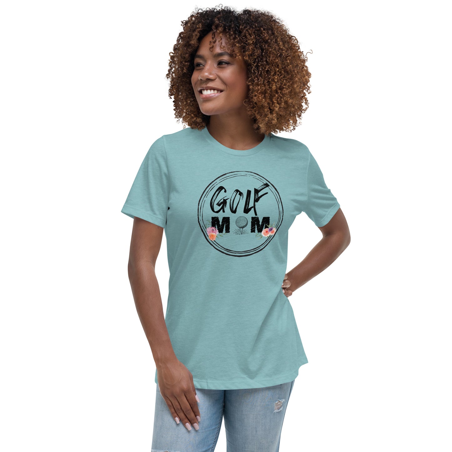 Floral Kissed Golf Mom Tee