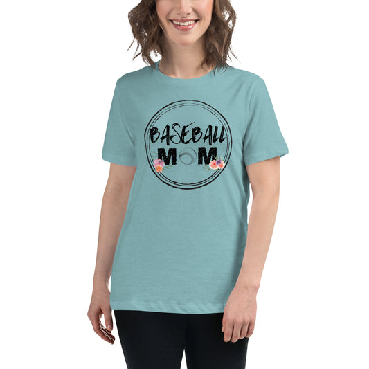 Floral Kissed Baseball Mom Tee