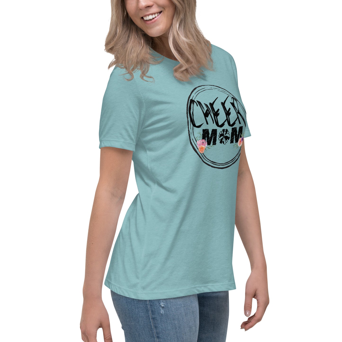 Floral Kissed Cheer Mom Tee