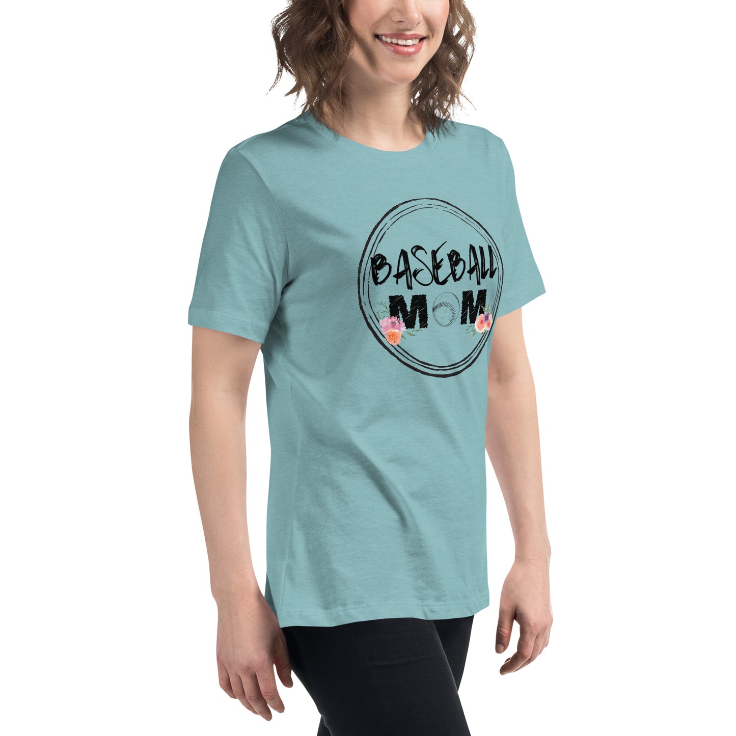 Floral Kissed Baseball Mom Tee