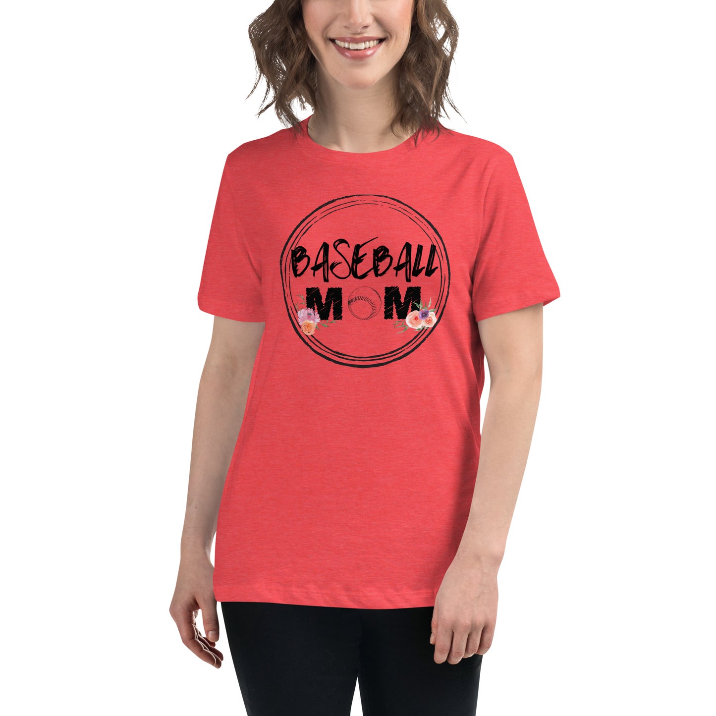 Floral Kissed Baseball Mom Tee